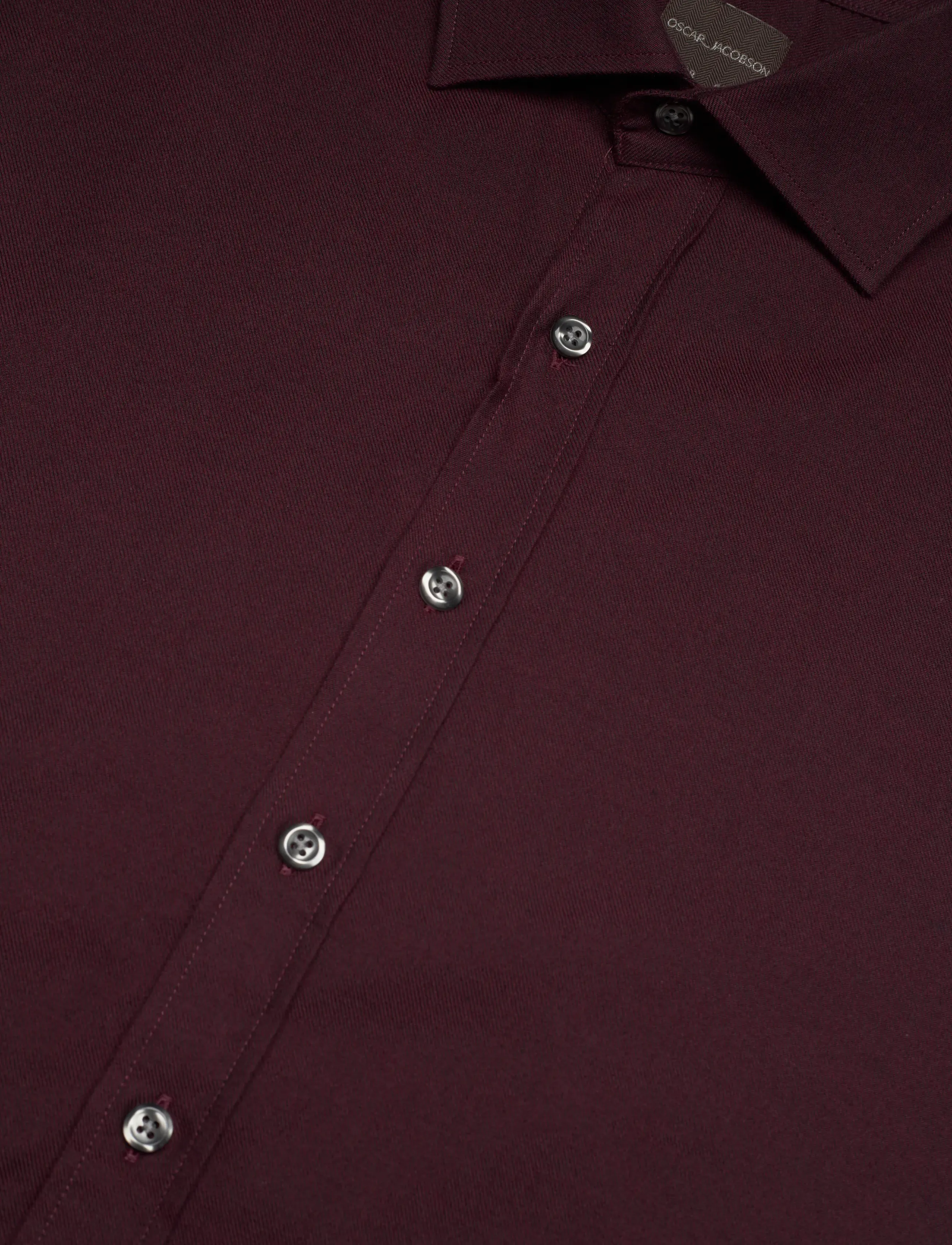 Oscar Jacobson - Reg Fit Cut Away Brushed Flannel - flanellipaidat - red moon - 3