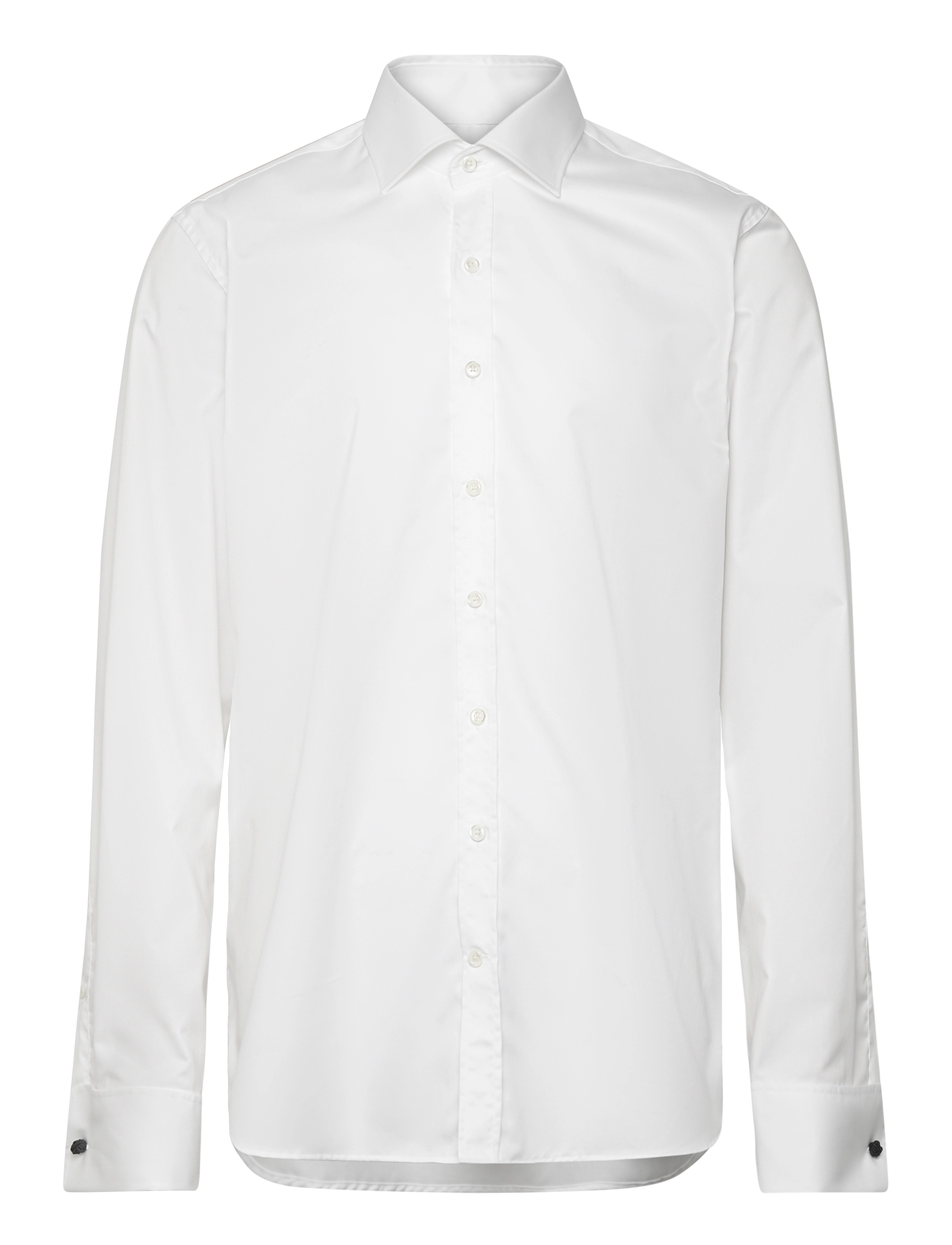 Oscar Jacobson Slim Fit Cut Away Double Cuff Shirt - Kläder - OPTICAL WHITE / white