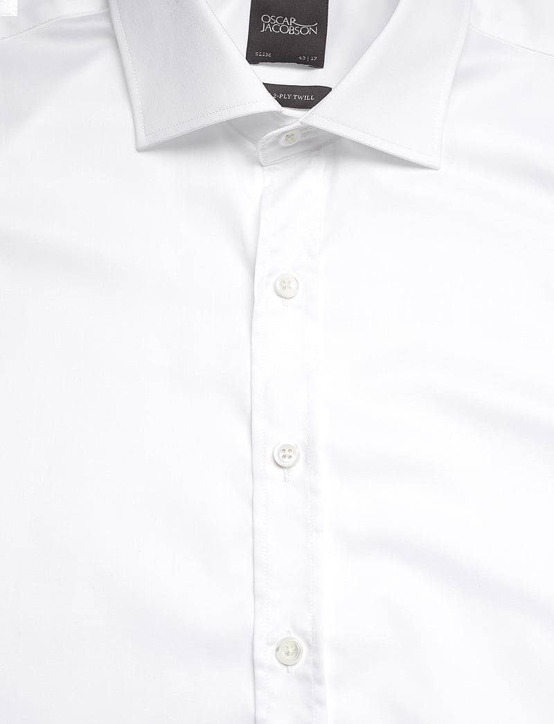 Oscar Jacobson - Slim Fit Cut Away Double Cuff Shirt - basic shirts - optical white - 2