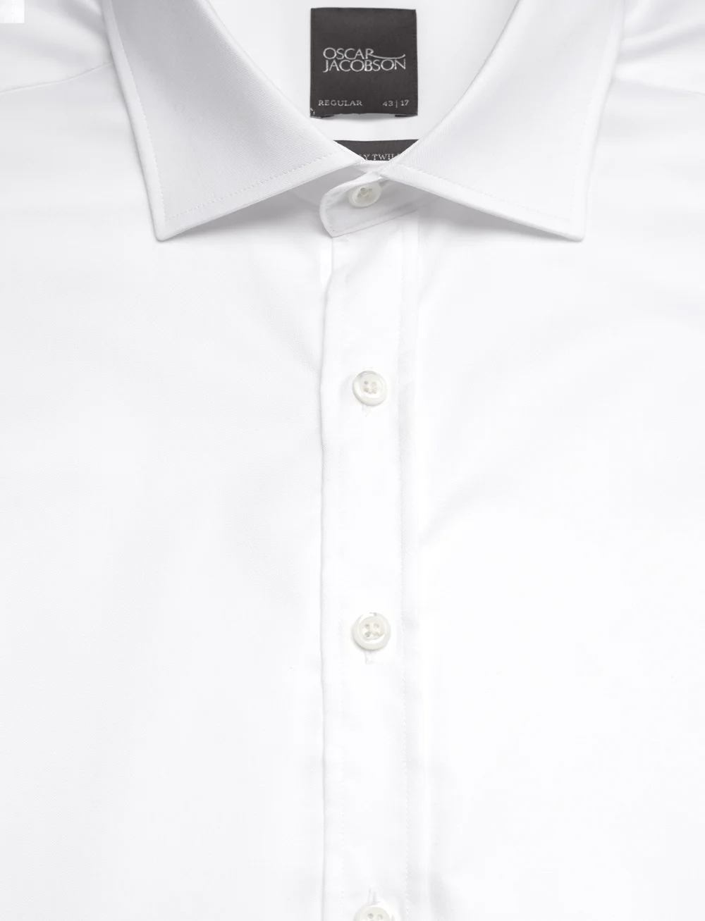 Oscar Jacobson - Reg Fit Cut Away Double Cuff - basic skjorter - optical white - 2