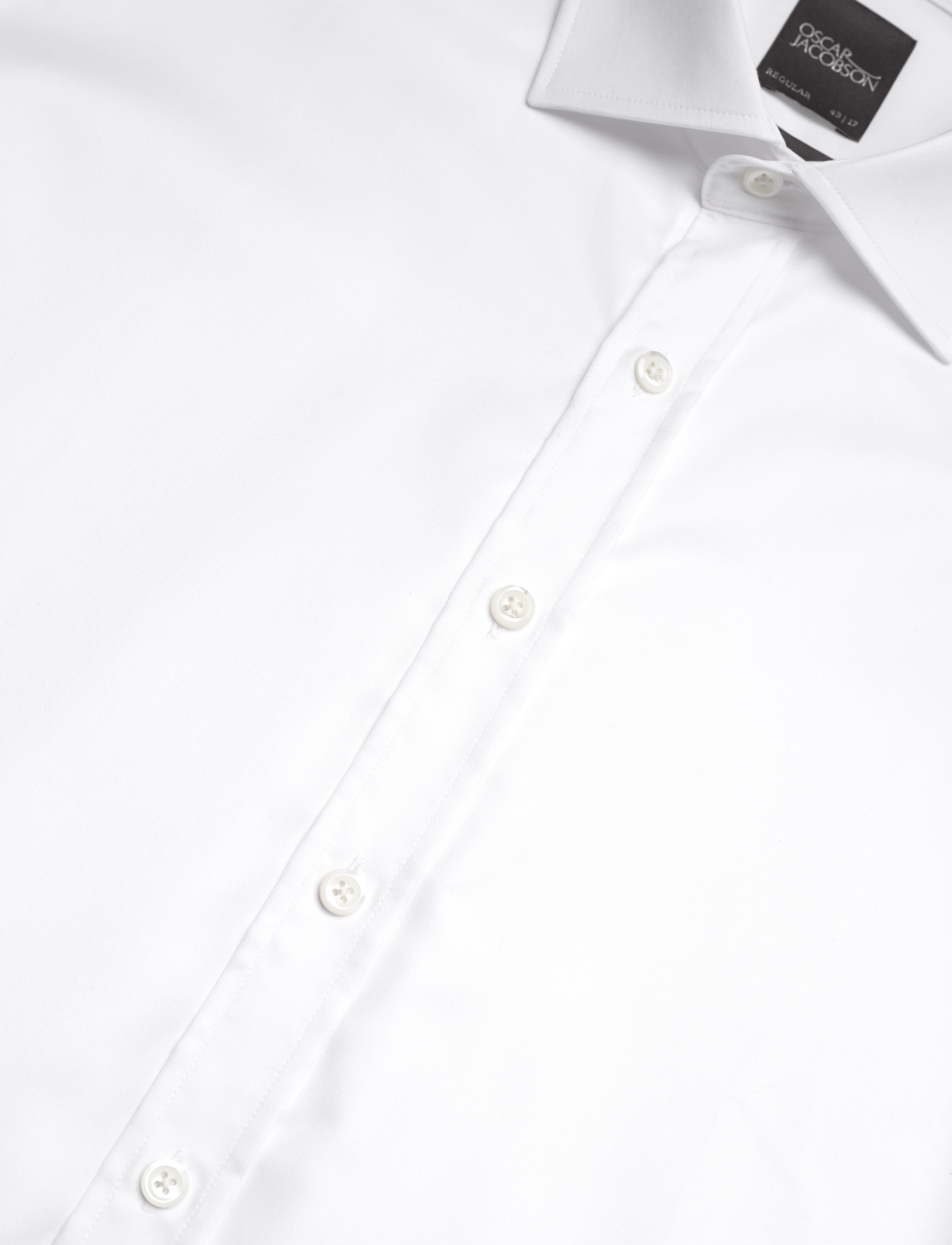 Oscar Jacobson - Reg Fit Cut Away Double Cuff - optical white - 3