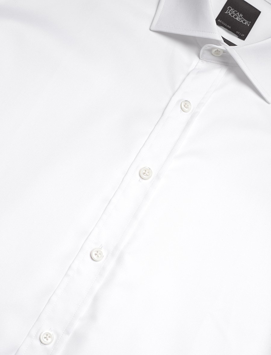 Oscar Jacobson - Reg Fit Cut Away Double Cuff - optical white - 3