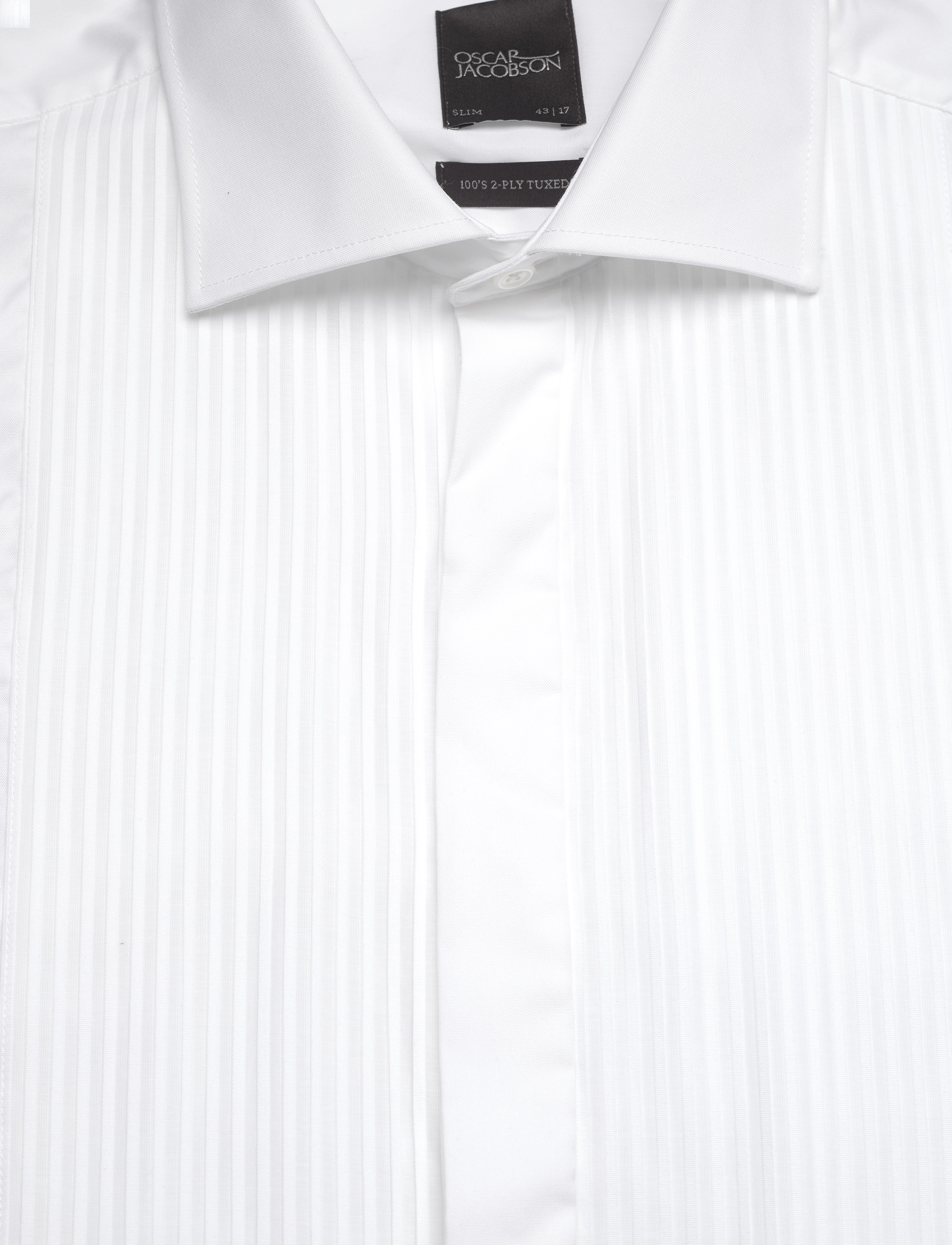 Oscar Jacobson - Slim Fit Cut Away Tuxedo Double Cuff Shirt - basic-hemden - optical white - 2