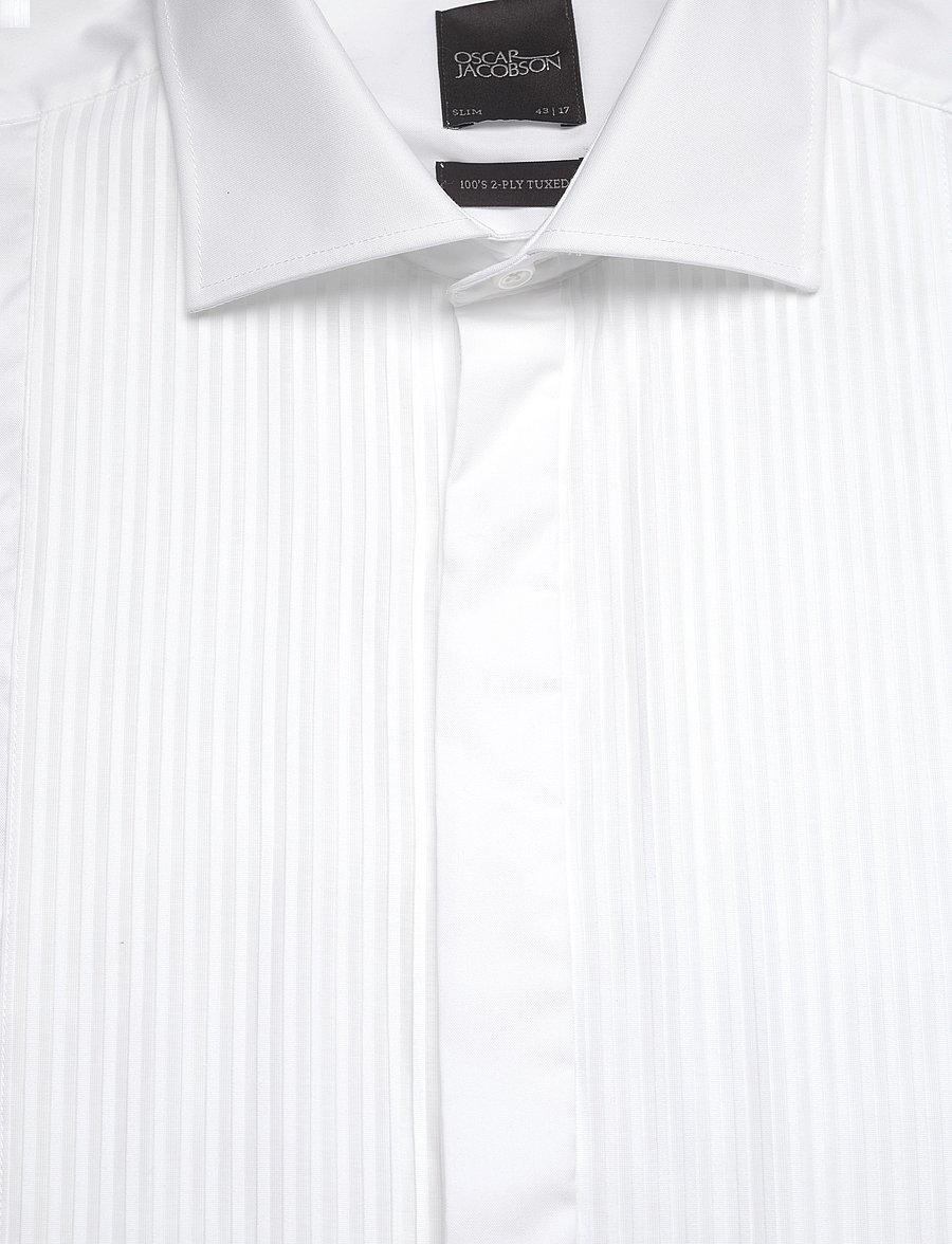 Oscar Jacobson - Slim Fit Cut Away Tuxedo Double Cuff Shirt - basic-hemden - optical white - 5