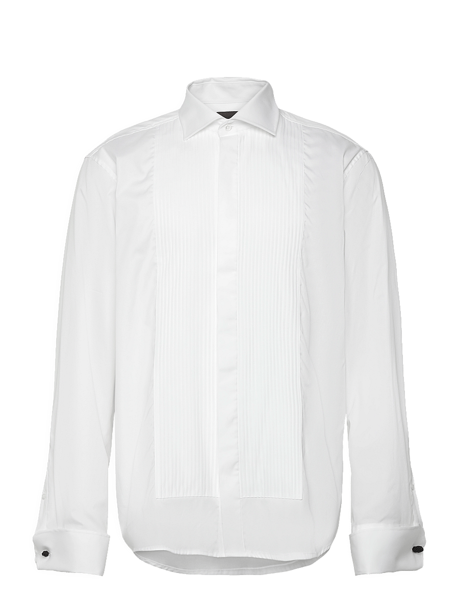 Oscar Jacobson - Reg Fit Cut Away Tuxedo Double Cuff Shirt - basic-hemden - optical white - 0