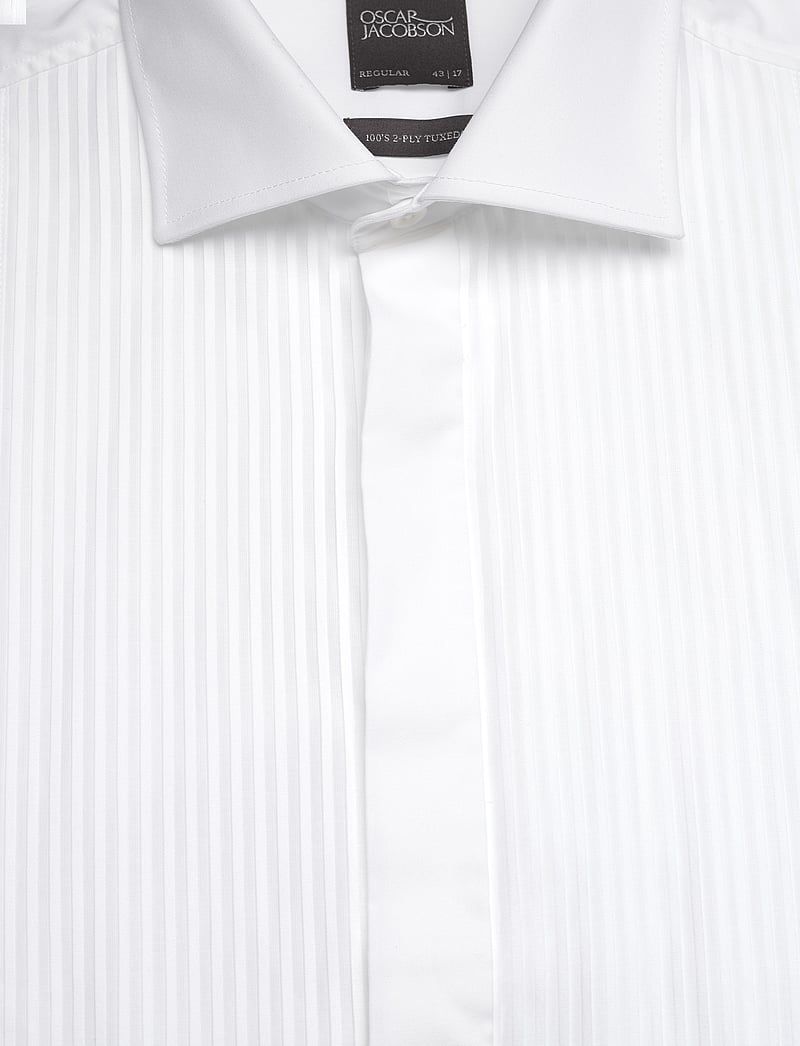 Oscar Jacobson - Reg Fit Cut Away Tuxedo Double Cuff Shirt - basic skjorter - optical white - 2