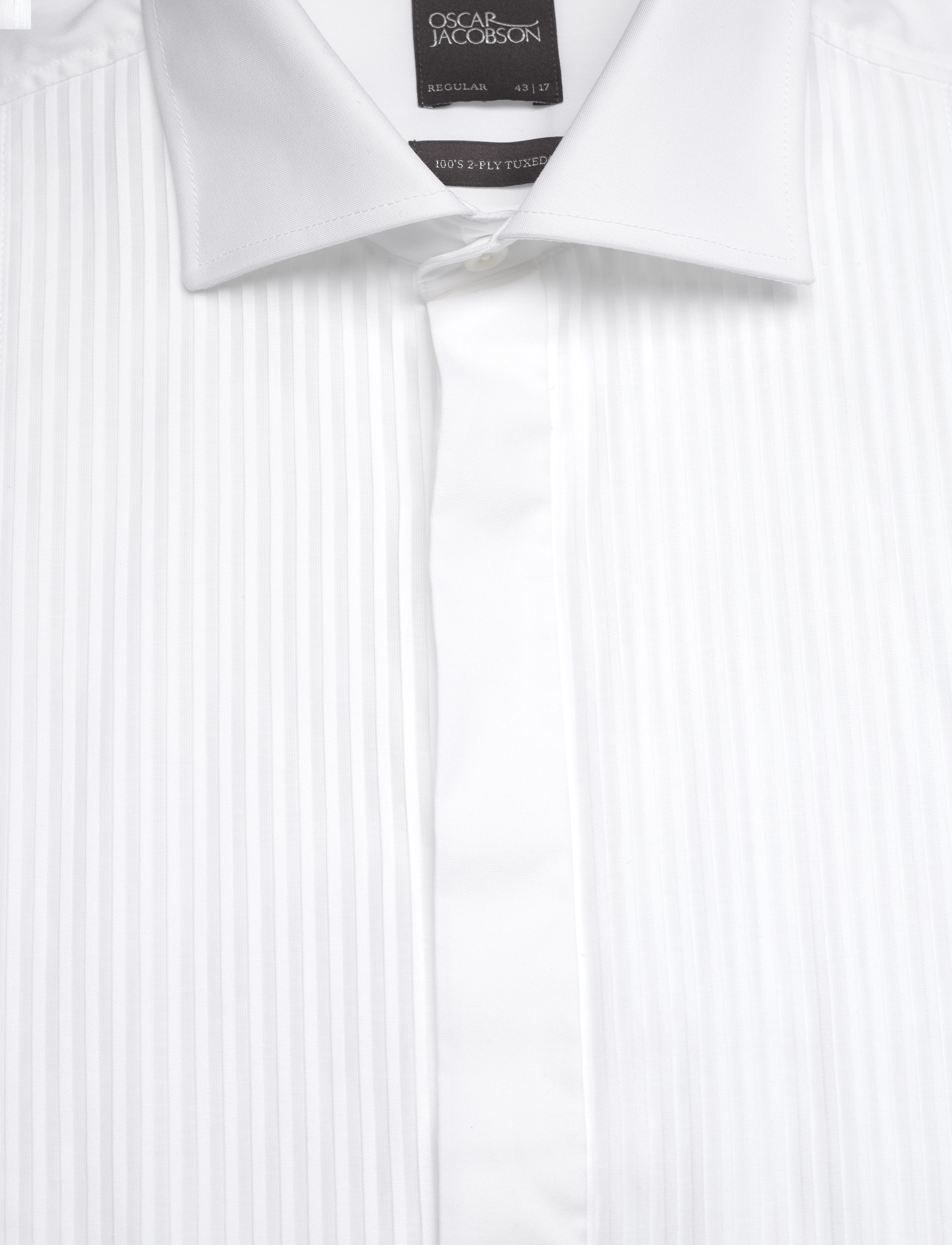 Oscar Jacobson - Reg Fit Cut Away Tuxedo Double Cuff Shirt - basic-hemden - optical white - 2