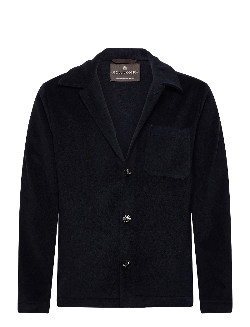 Oscar Jacobson - Maddan Shirt Jacket - cardigans - navy - 0