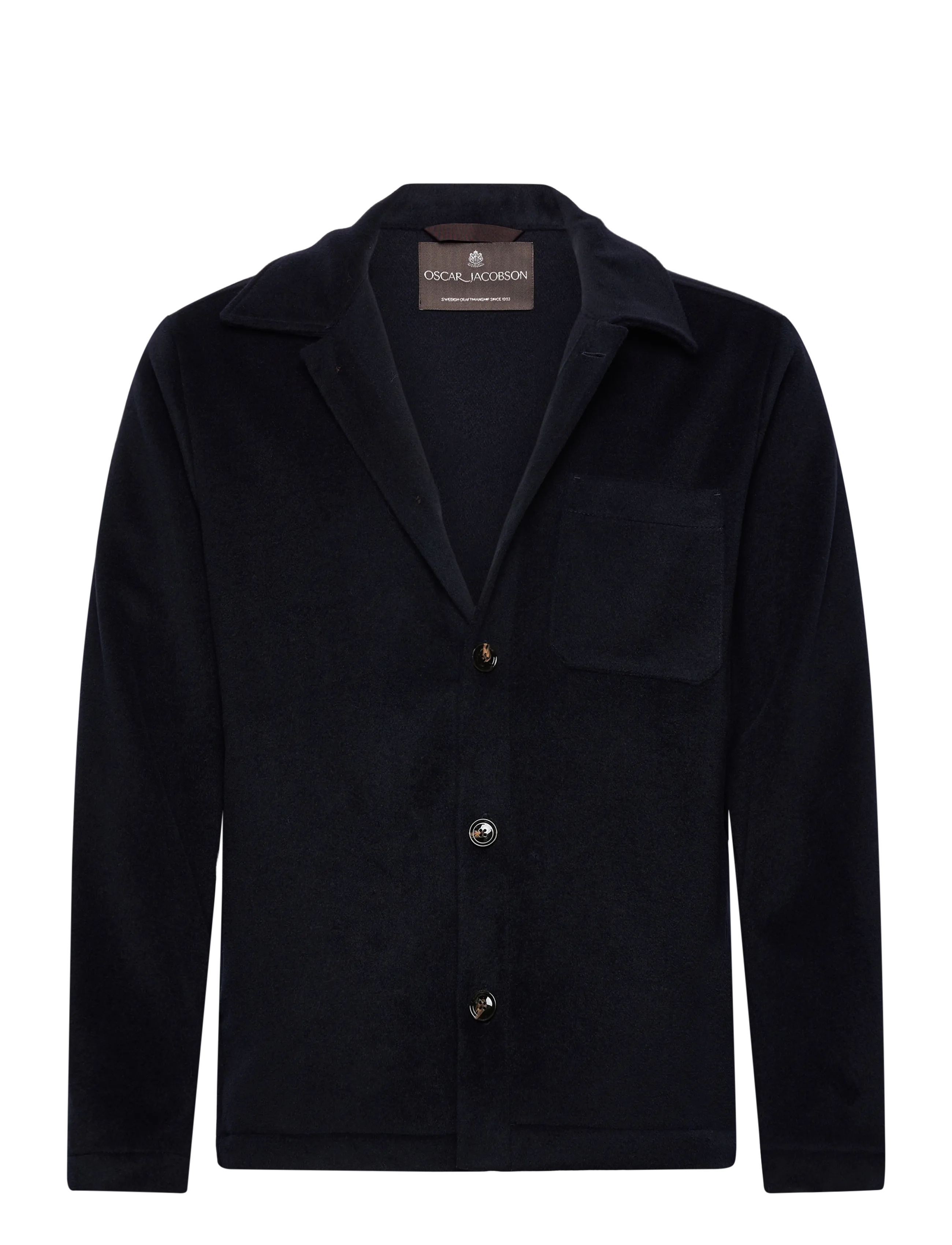 Oscar Jacobson Maddan Shirt Jacket - Cardigans - NAVY / navy