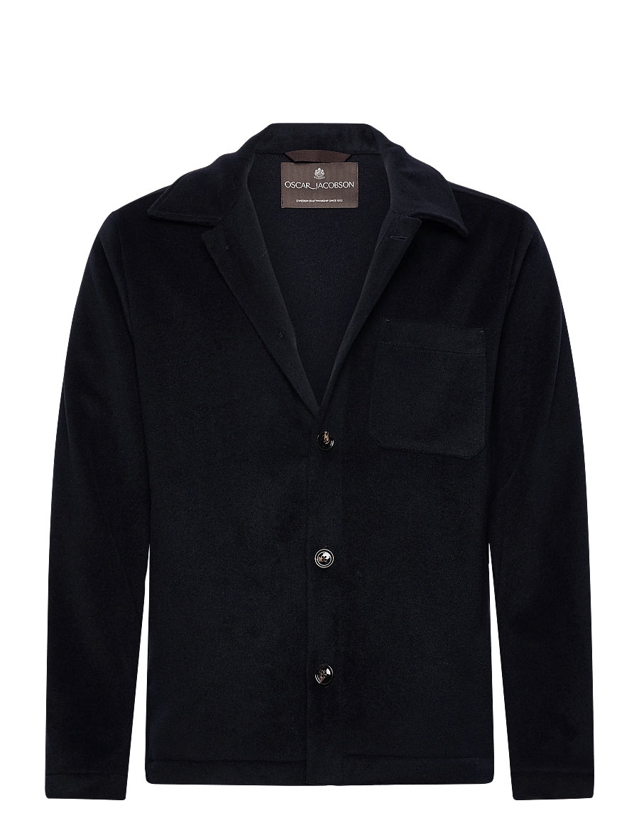 Oscar Jacobson - Maddan Shirt Jacket - cardigans - navy - 0