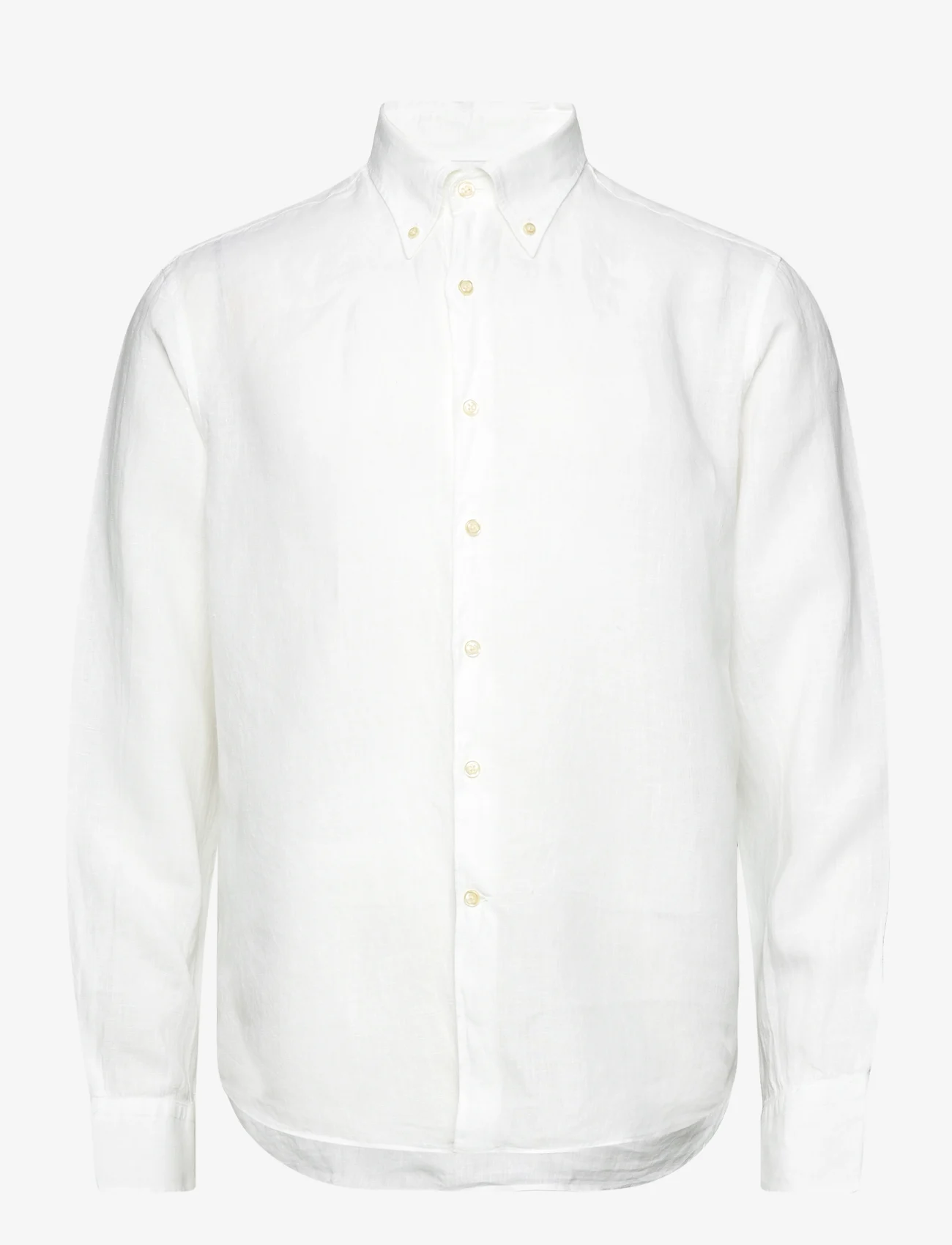 Oscar Jacobson - Reg Fit BD Signature Linen - basic skjortor - optical white - 0
