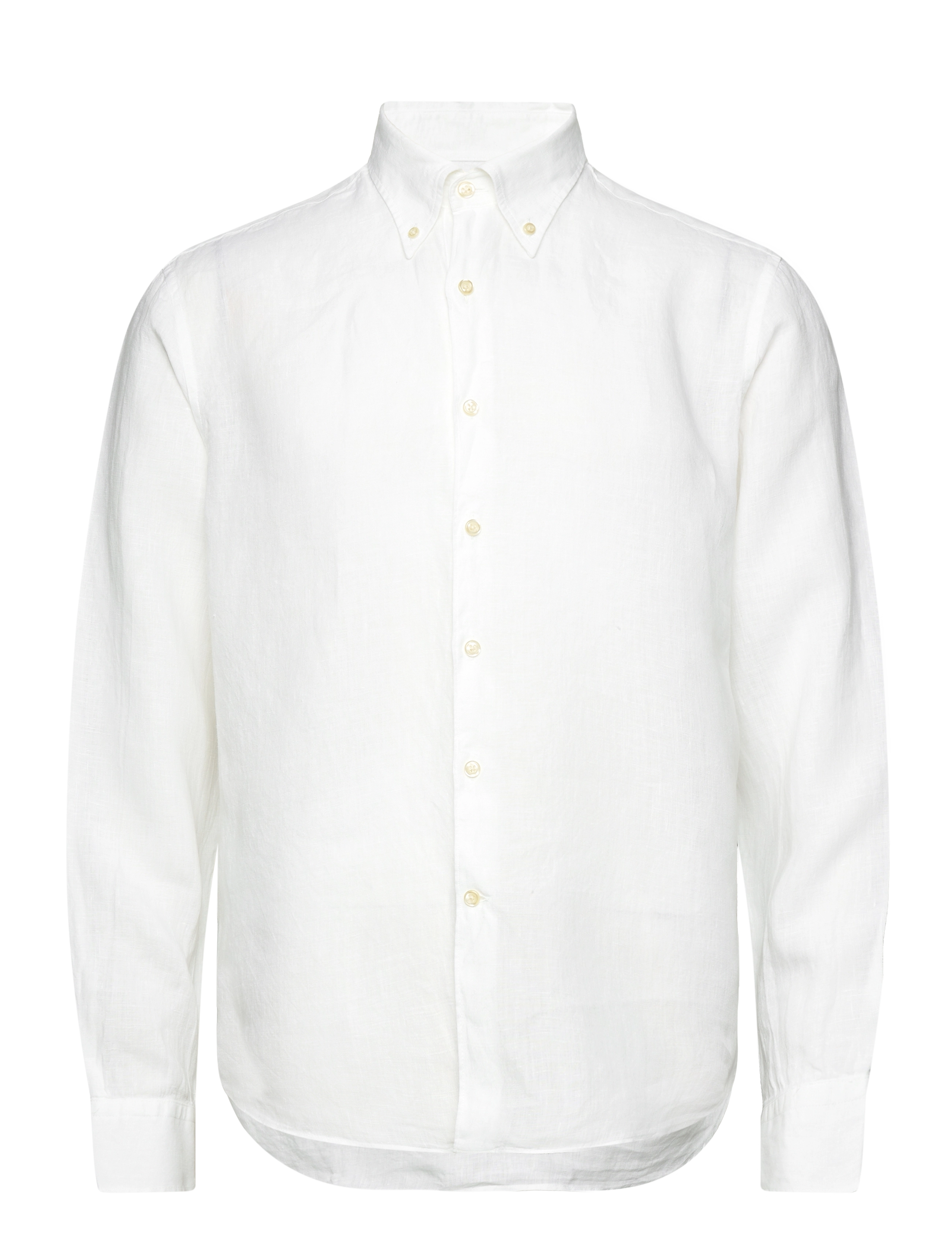 Oscar Jacobson Reg Fit BD Signature Linen - Skjorter - OPTICAL WHITE / white