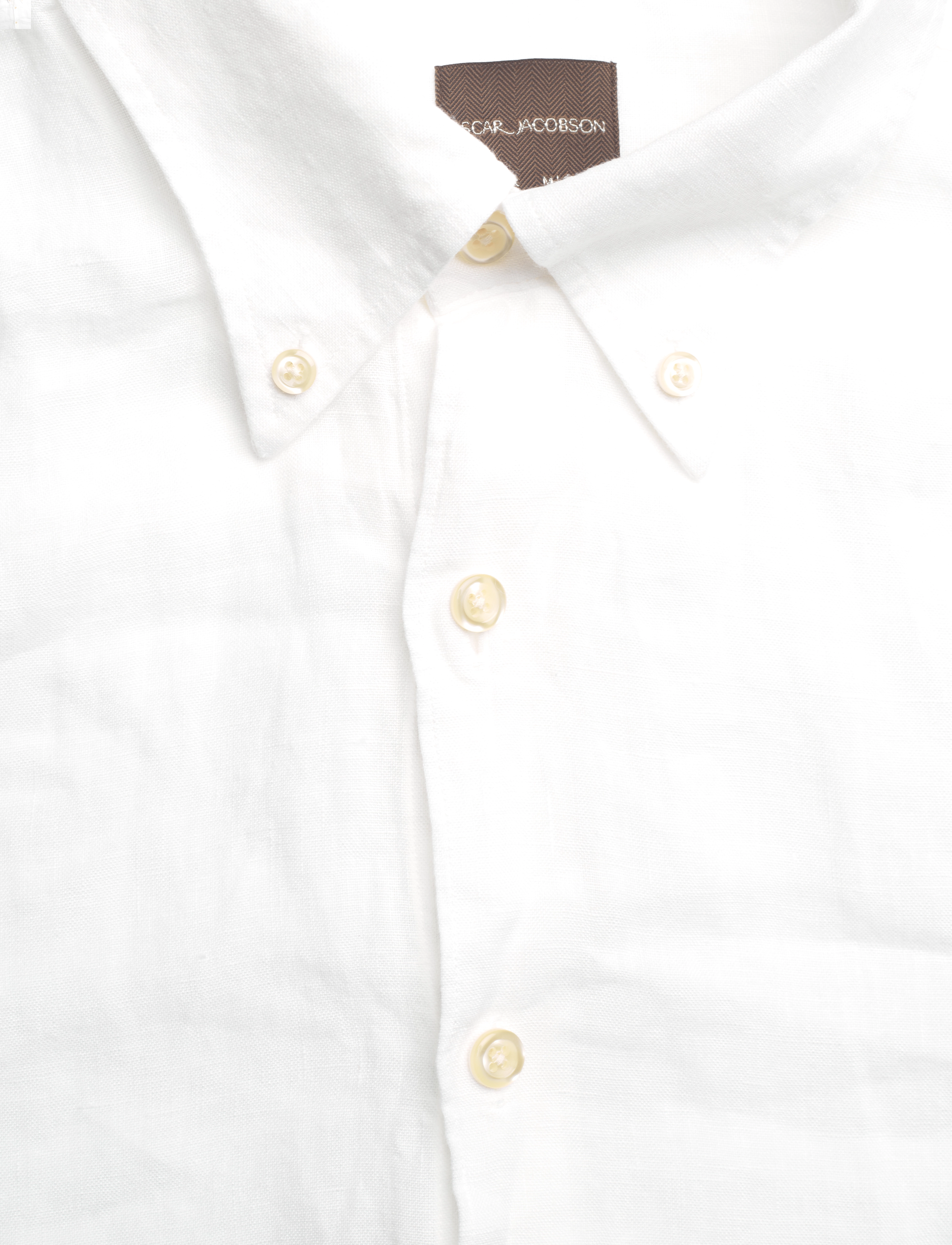 Oscar Jacobson - Reg Fit BD Signature Linen - optical white - 2