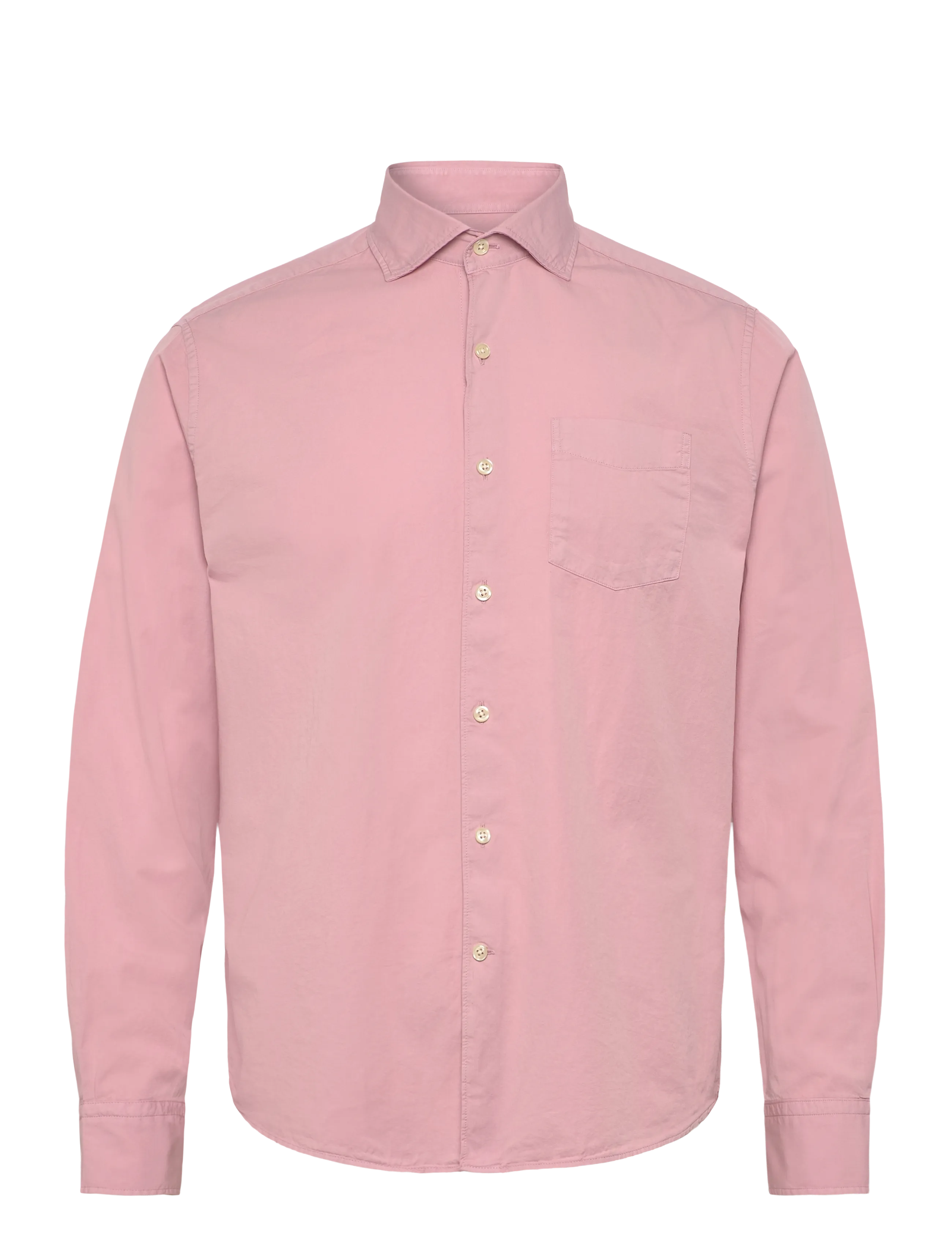Oscar Jacobson Reg Fit Wide Spread C GD Twill - Skjorter - APRICOT PINK / pink/rose