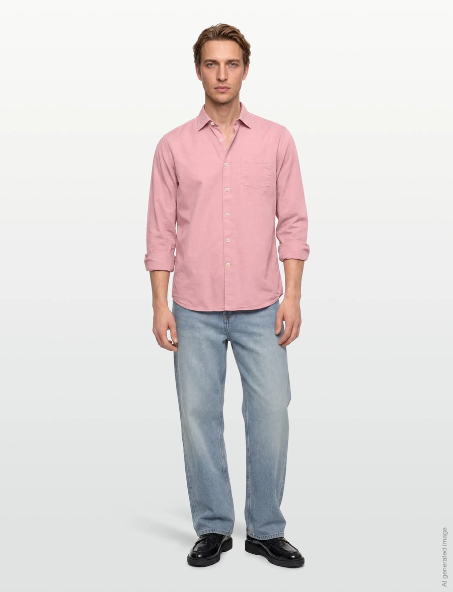 Oscar Jacobson - Reg Fit Wide Spread C GD Twill - basic-hemden - apricot pink - 0