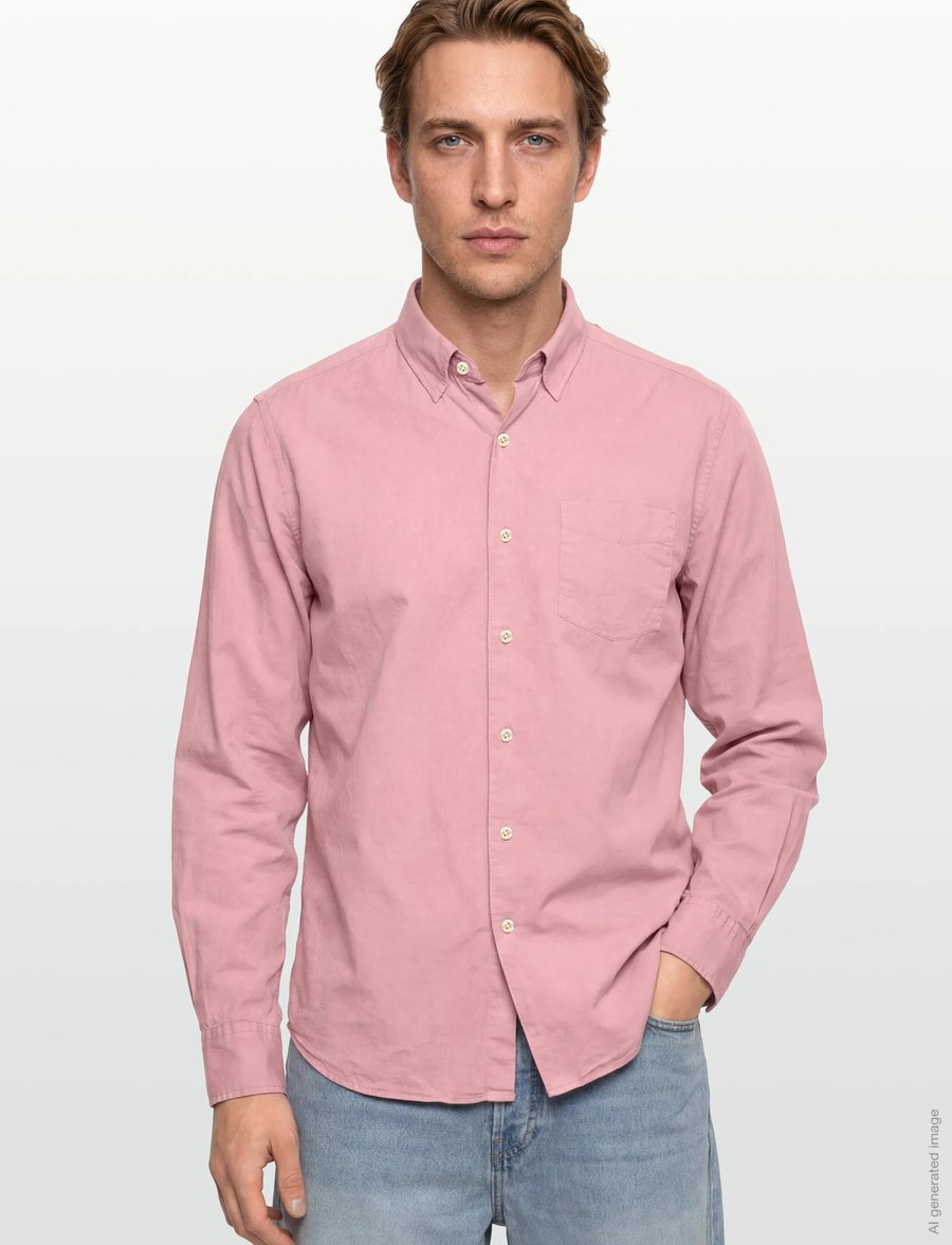 Oscar Jacobson - Reg Fit Wide Spread C GD Twill - basic-hemden - apricot pink - 3