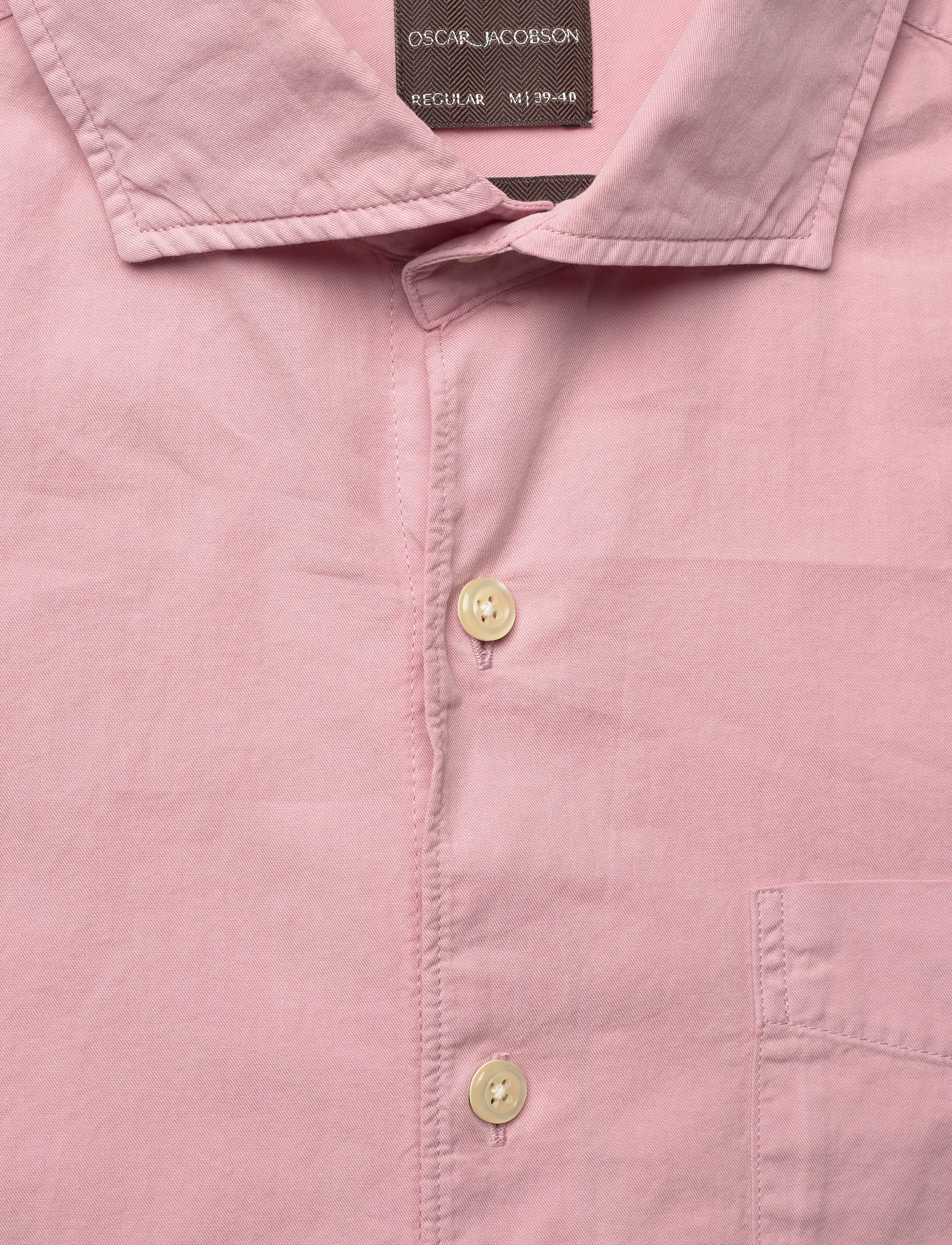 Oscar Jacobson - Reg Fit Wide Spread C GD Twill - basic skjorter - apricot pink - 5