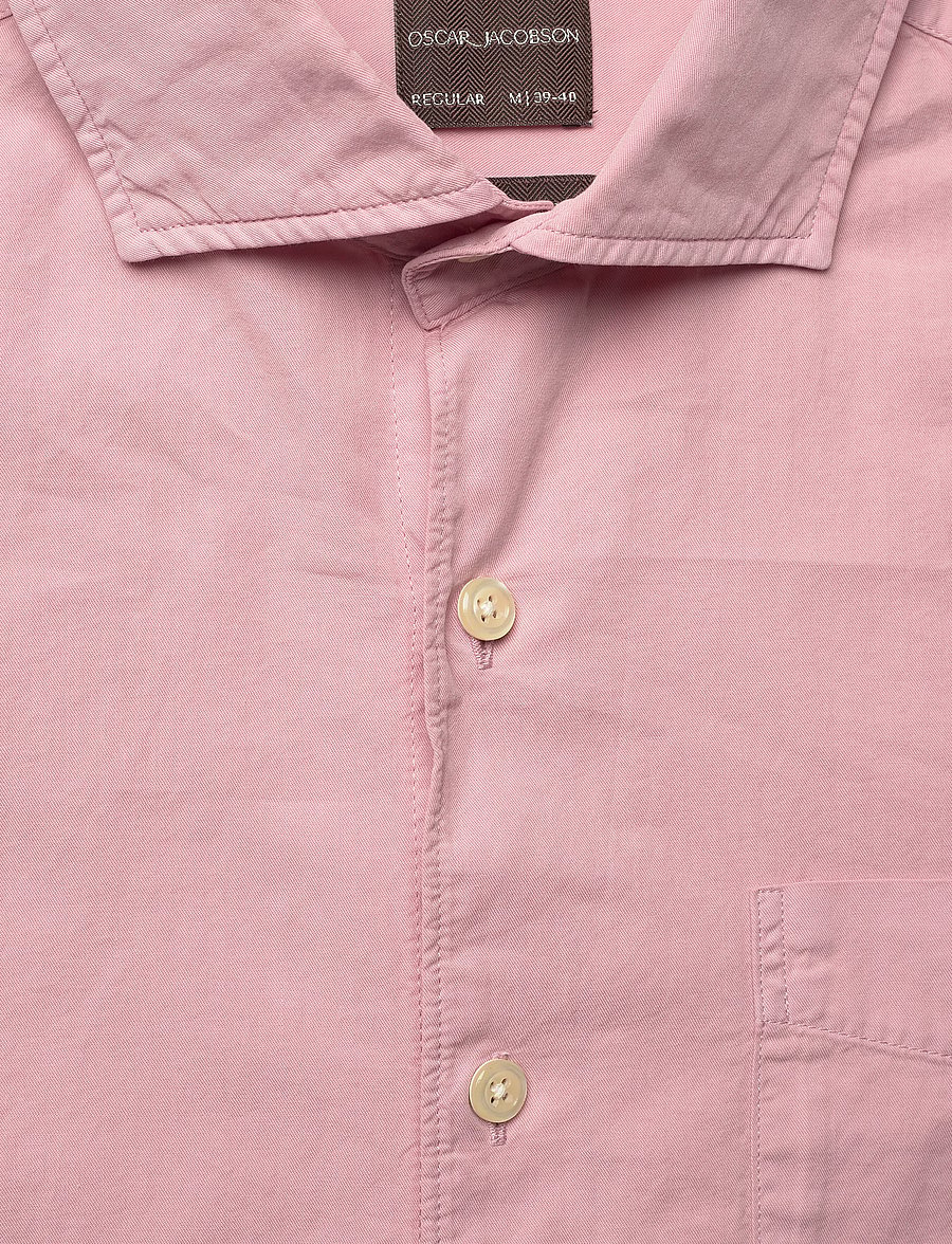 Oscar Jacobson - Reg Fit Wide Spread C GD Twill - basic-hemden - apricot pink - 5