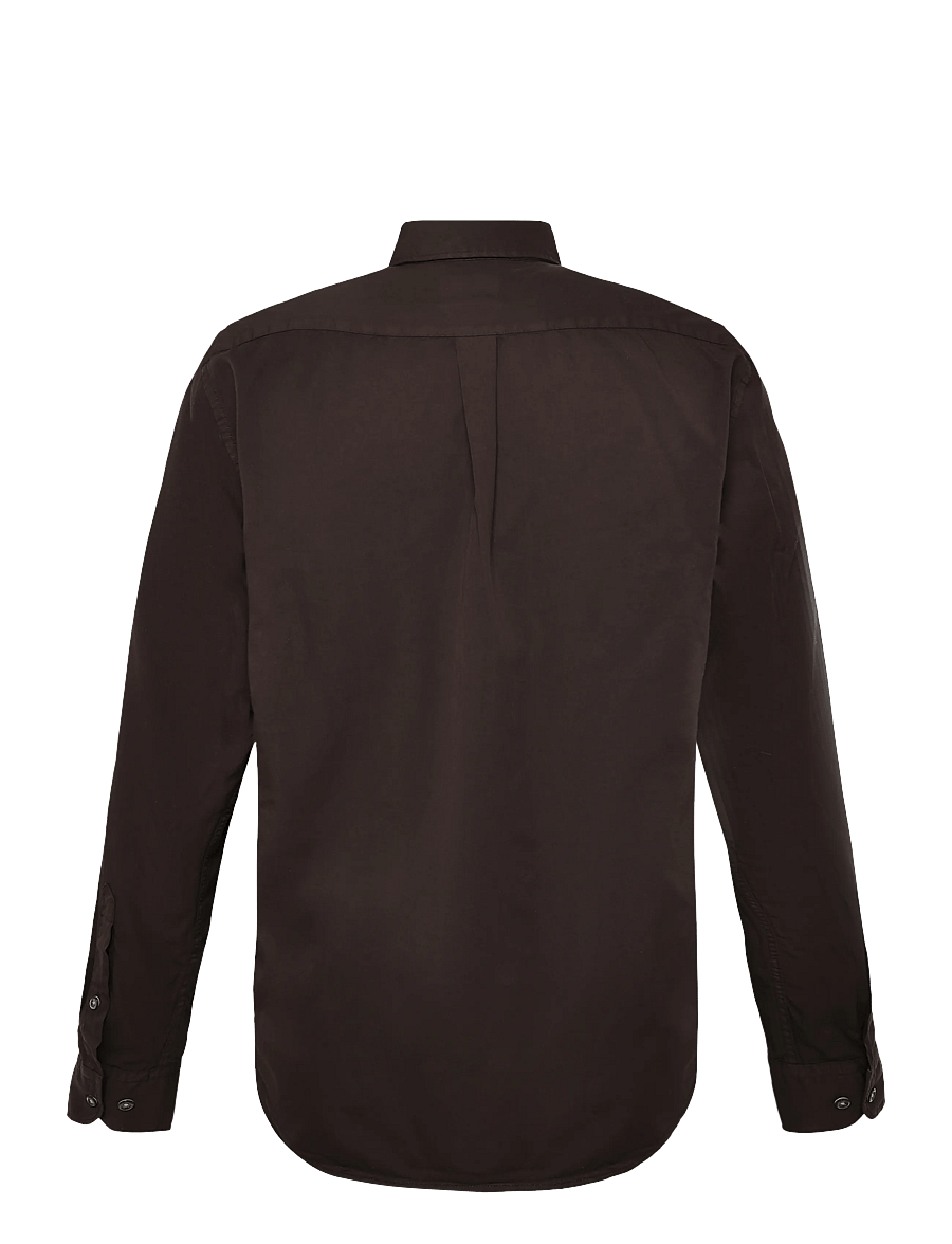 Oscar Jacobson - Reg Fit Wide Spread C GD Twill - basic-hemden - dark mud brown - 2