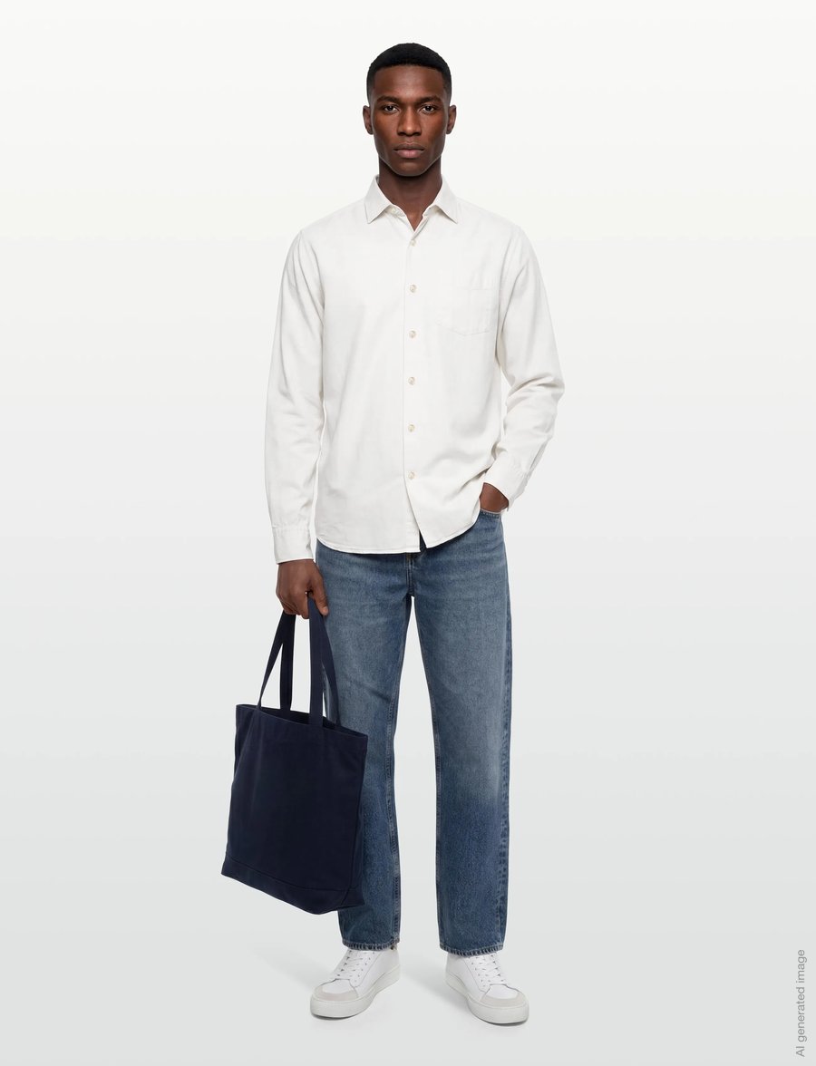 Oscar Jacobson - Reg Fit Wide Spread C GD Twill - basic-hemden - ecru white - 0