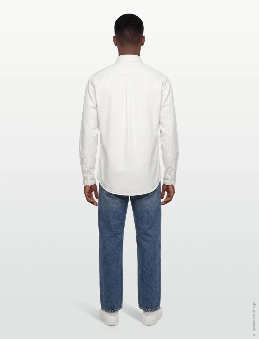 Oscar Jacobson - Reg Fit Wide Spread C GD Twill - basic-hemden - ecru white - 4