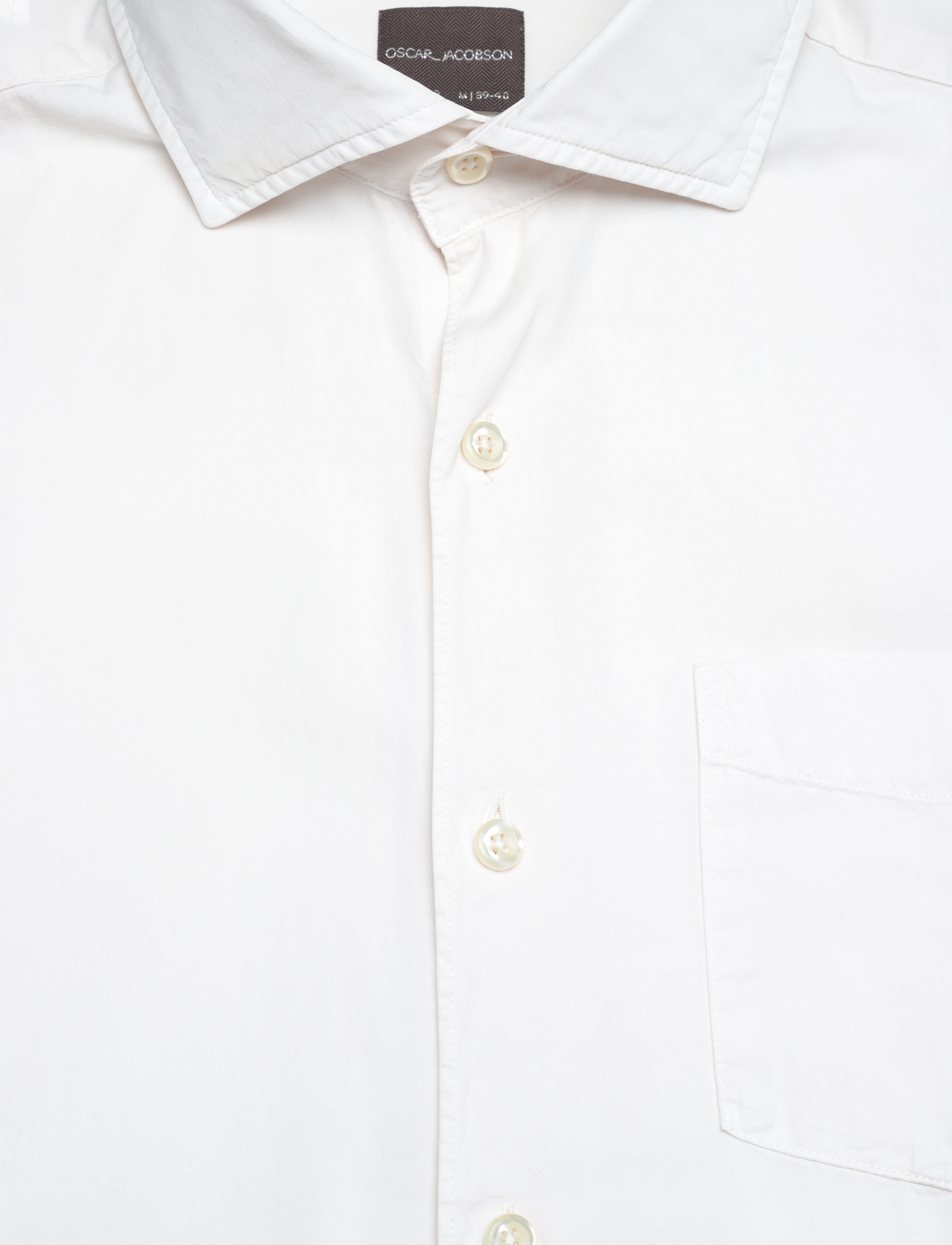 Oscar Jacobson - Reg Fit Wide Spread C GD Twill - basic skjorter - ecru white - 2