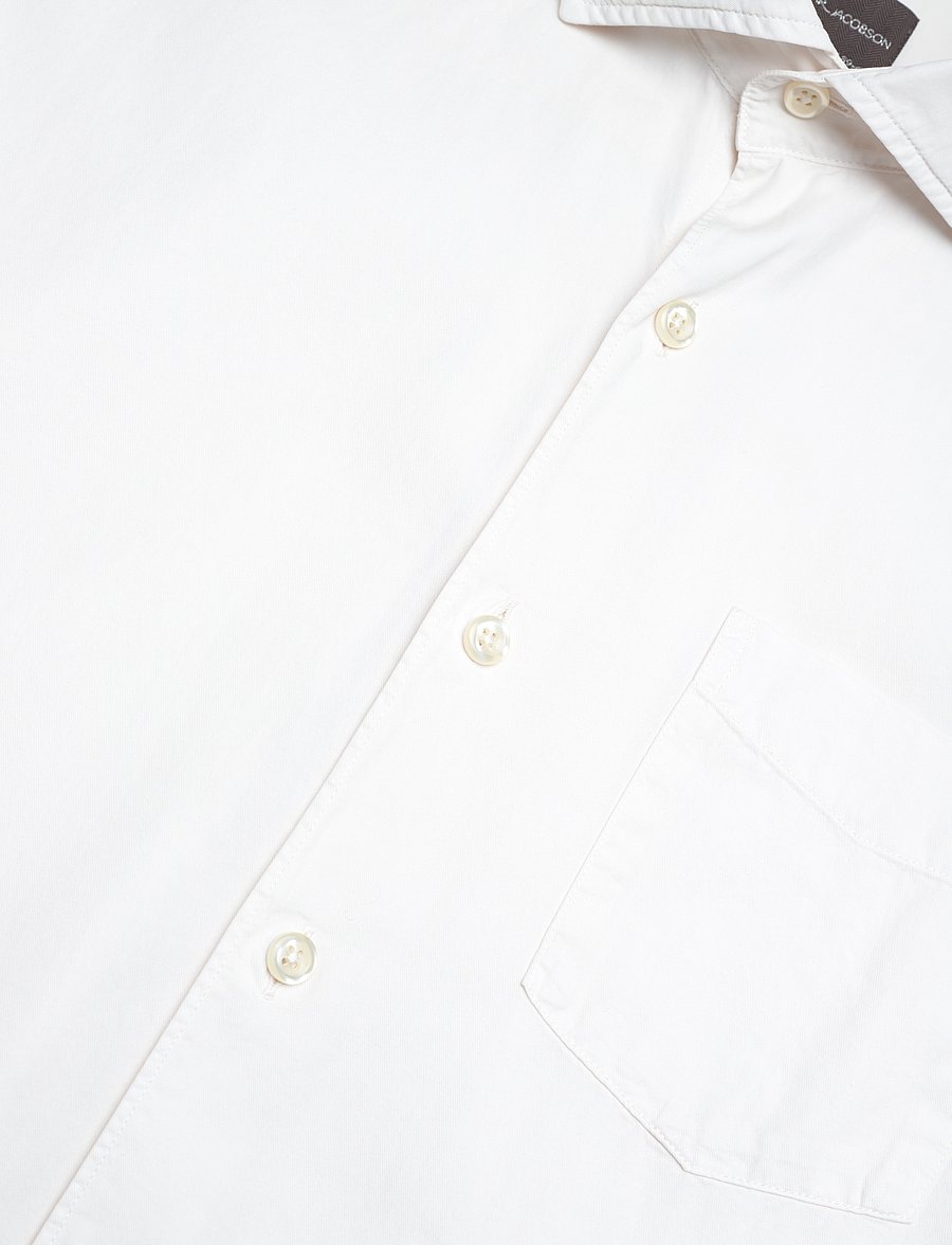 Oscar Jacobson - Reg Fit Wide Spread C GD Twill - basic-hemden - ecru white - 3