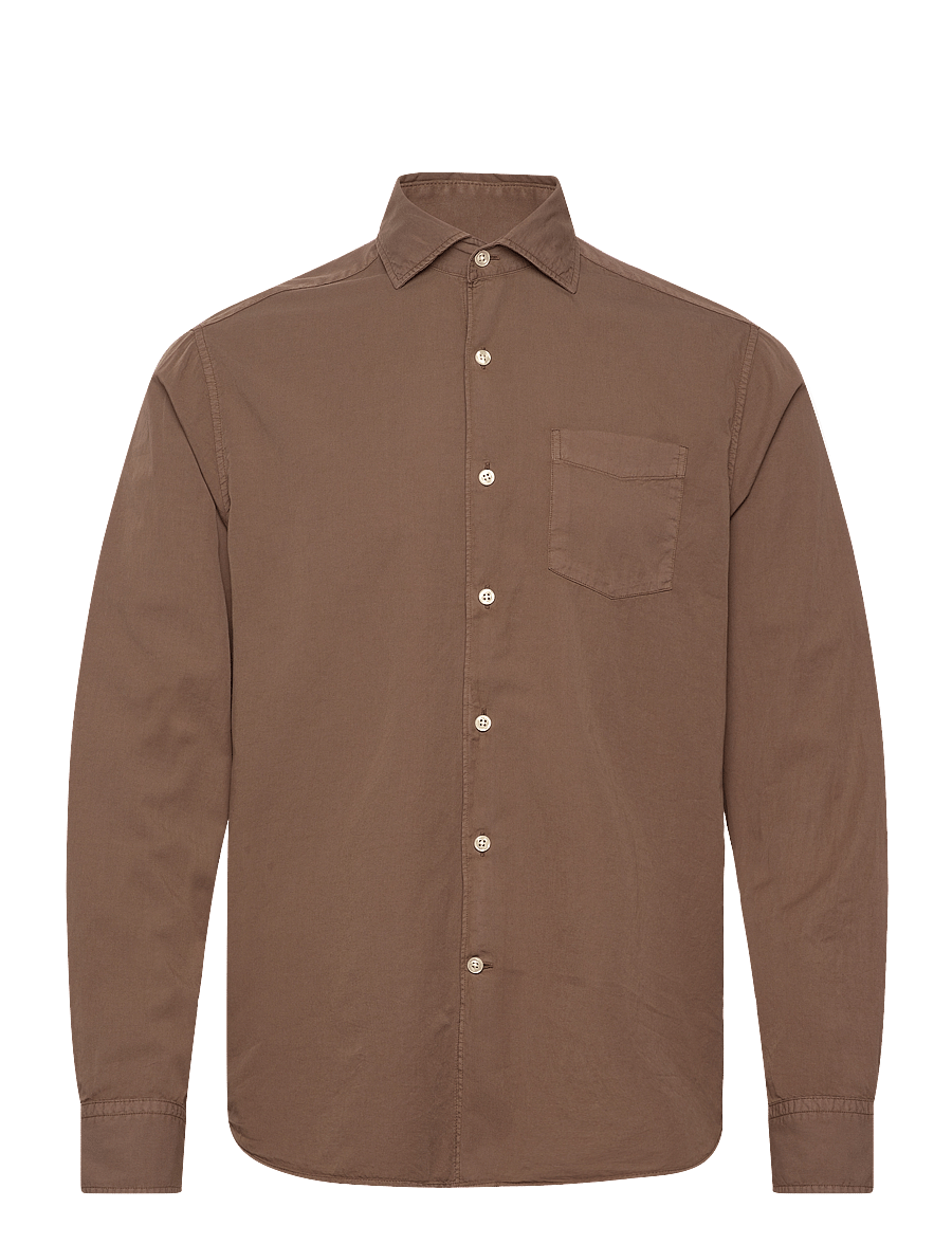 Oscar Jacobson - Reg Fit Wide Spread C GD Twill - basic-hemden - light army green - 0