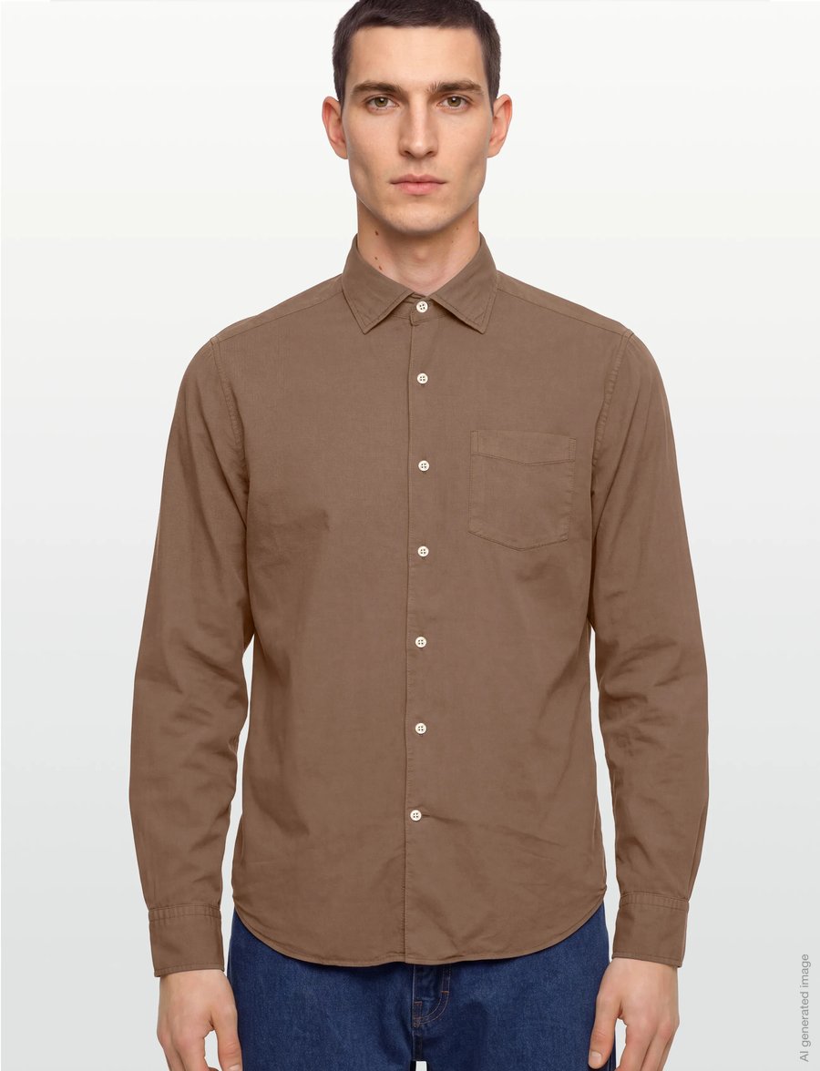 Oscar Jacobson - Reg Fit Wide Spread C GD Twill - basic-hemden - light army green - 3