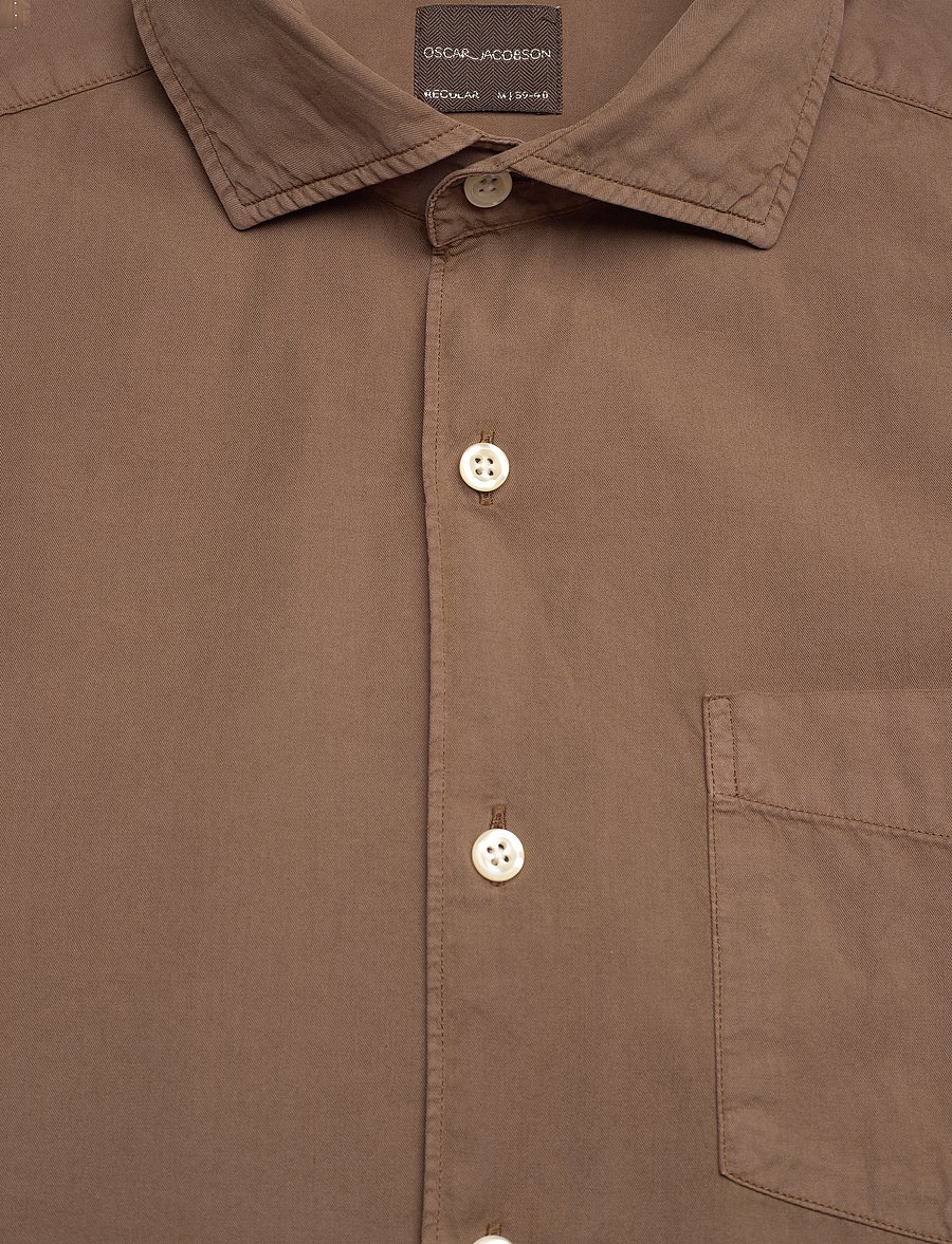 Oscar Jacobson - Reg Fit Wide Spread C GD Twill - basic-hemden - light army green - 2