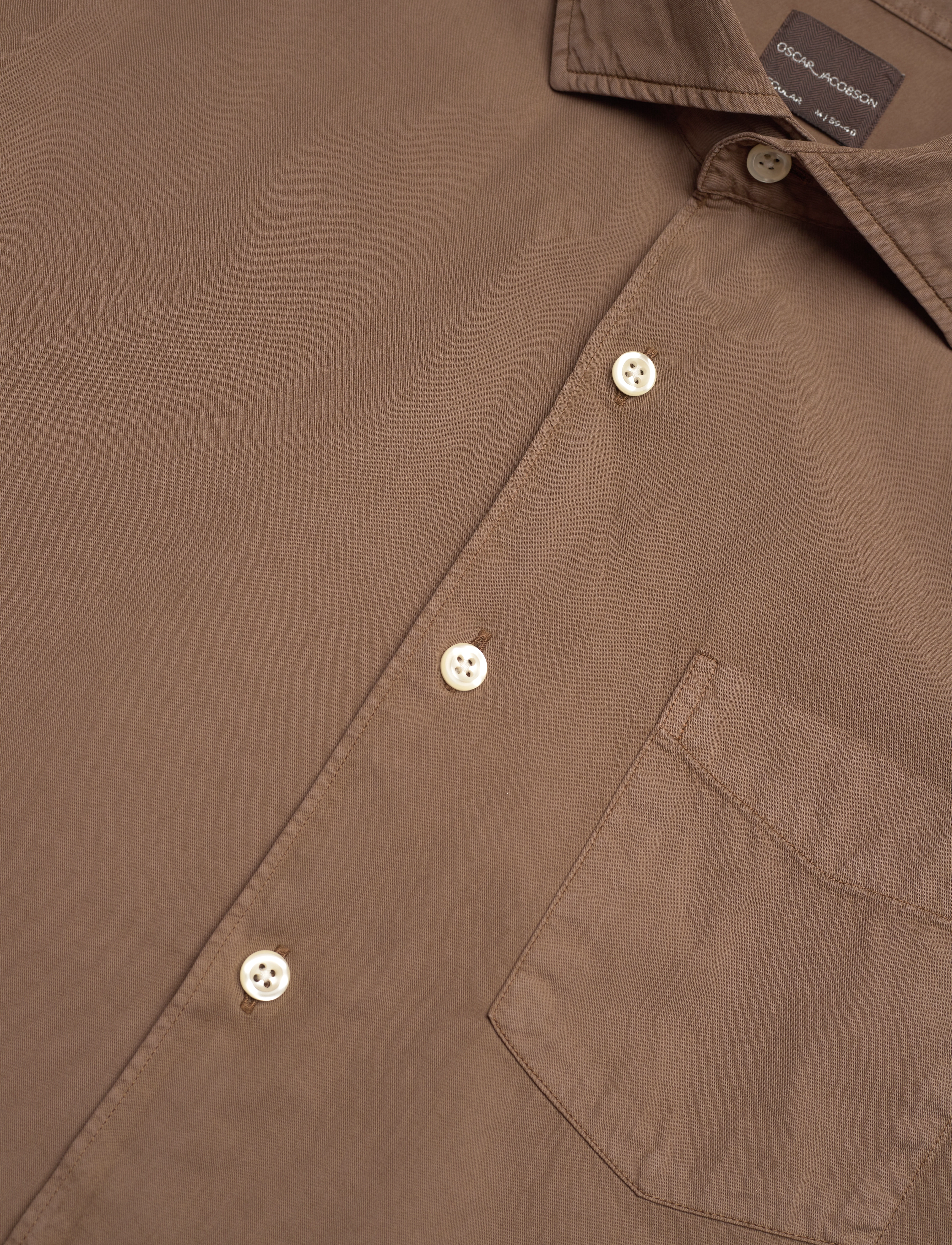 Oscar Jacobson - Reg Fit Wide Spread C GD Twill - basic skjorter - light army green - 3