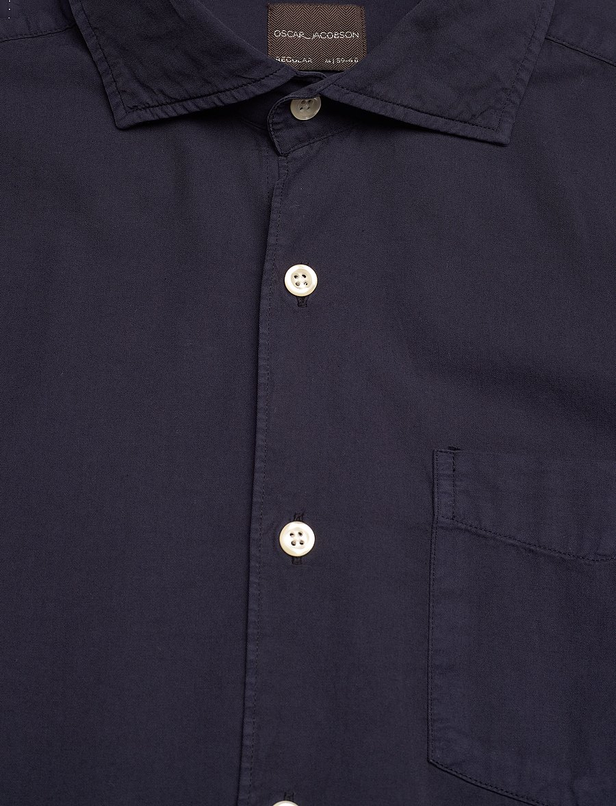 Oscar Jacobson - Reg Fit Wide Spread C GD Twill - basic-hemden - night blue - 2