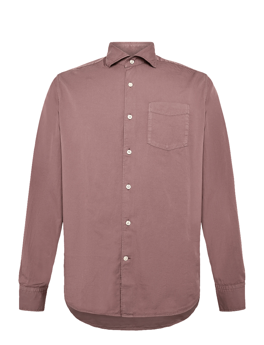 Oscar Jacobson - Reg Fit Wide Spread C GD Twill - basic-hemden - purple - 1