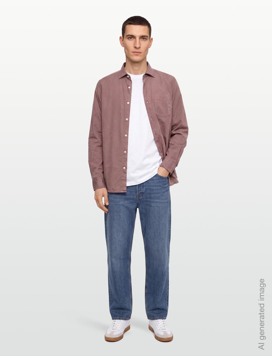 Oscar Jacobson - Reg Fit Wide Spread C GD Twill - basic-hemden - purple - 0