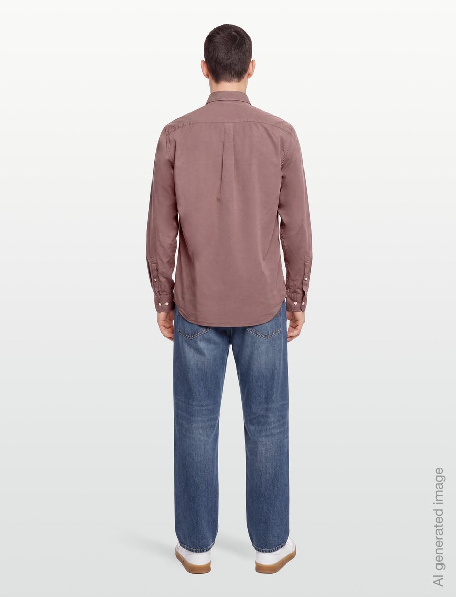 Oscar Jacobson - Reg Fit Wide Spread C GD Twill - basic-hemden - purple - 4