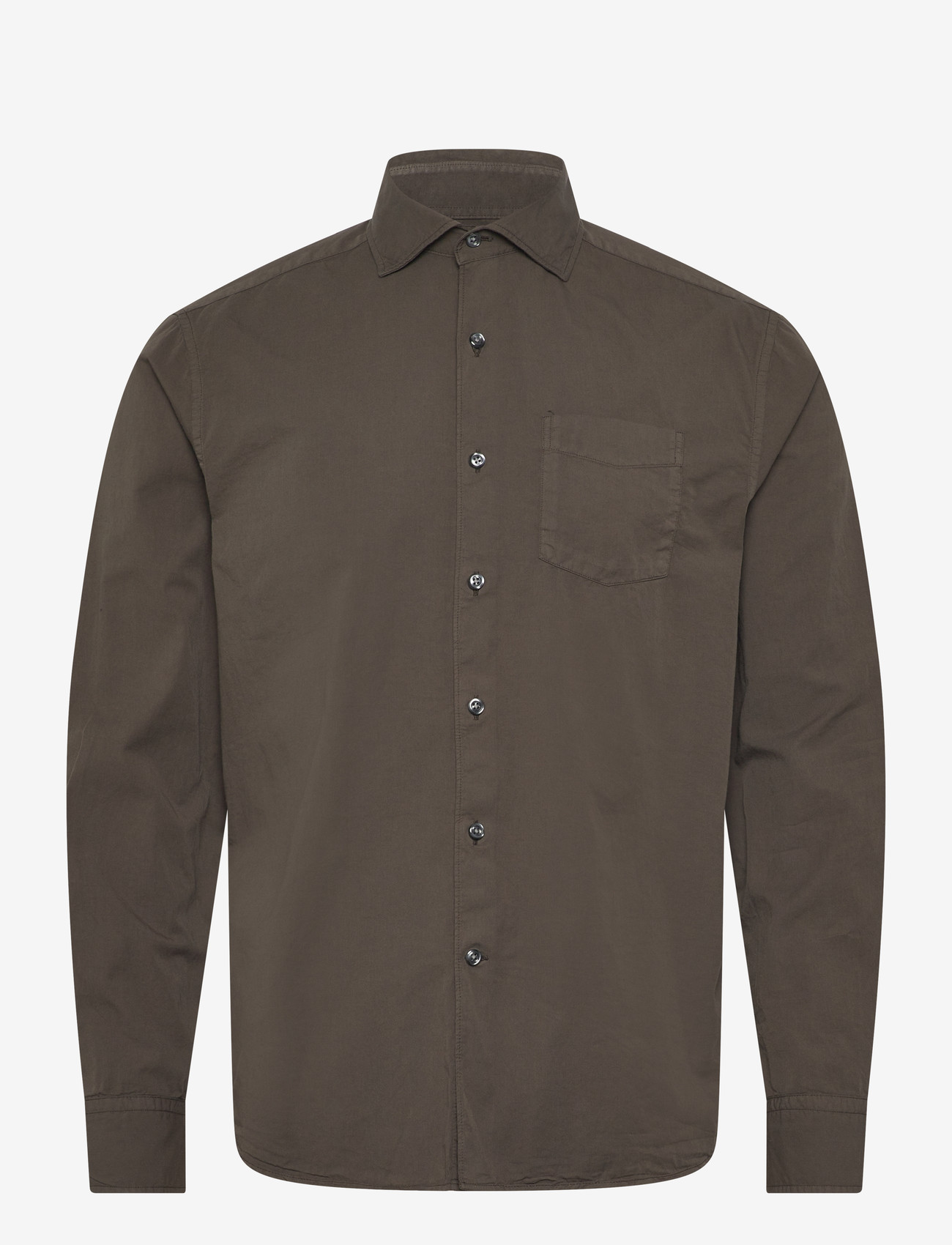 Oscar Jacobson - Reg Fit Wide Spread C GD Twill - basic skjortor - tree green - 0