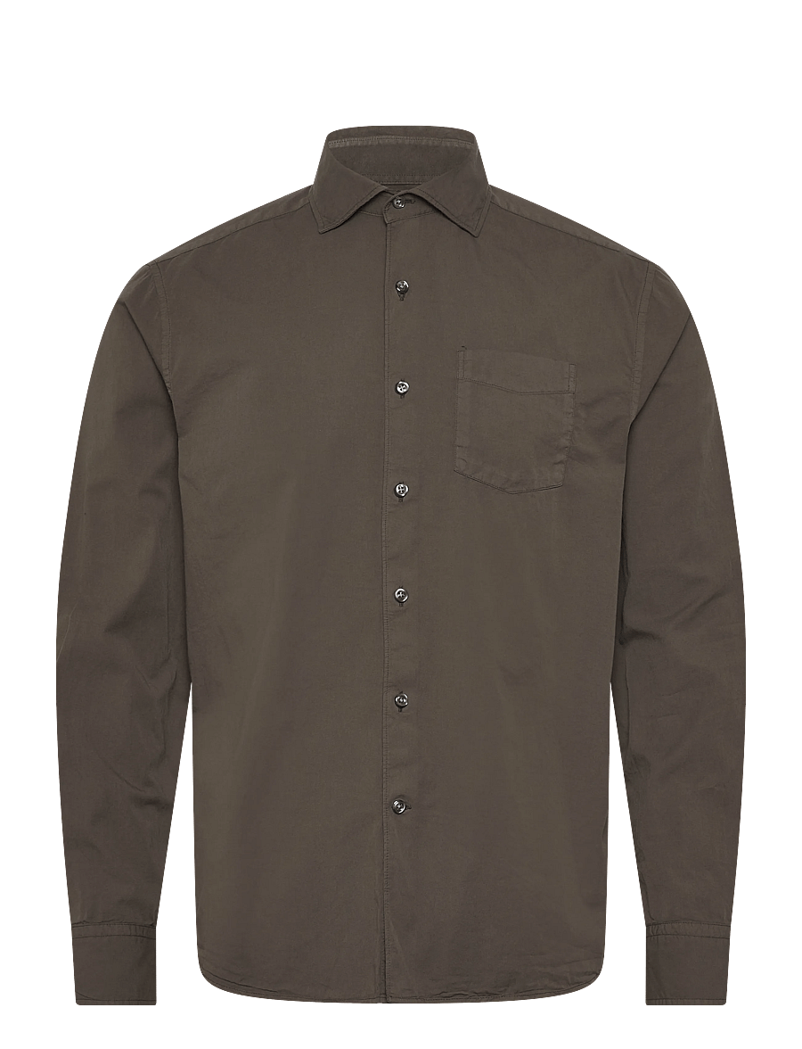 Oscar Jacobson - Reg Fit Wide Spread C GD Twill - basic-hemden - tree green - 0