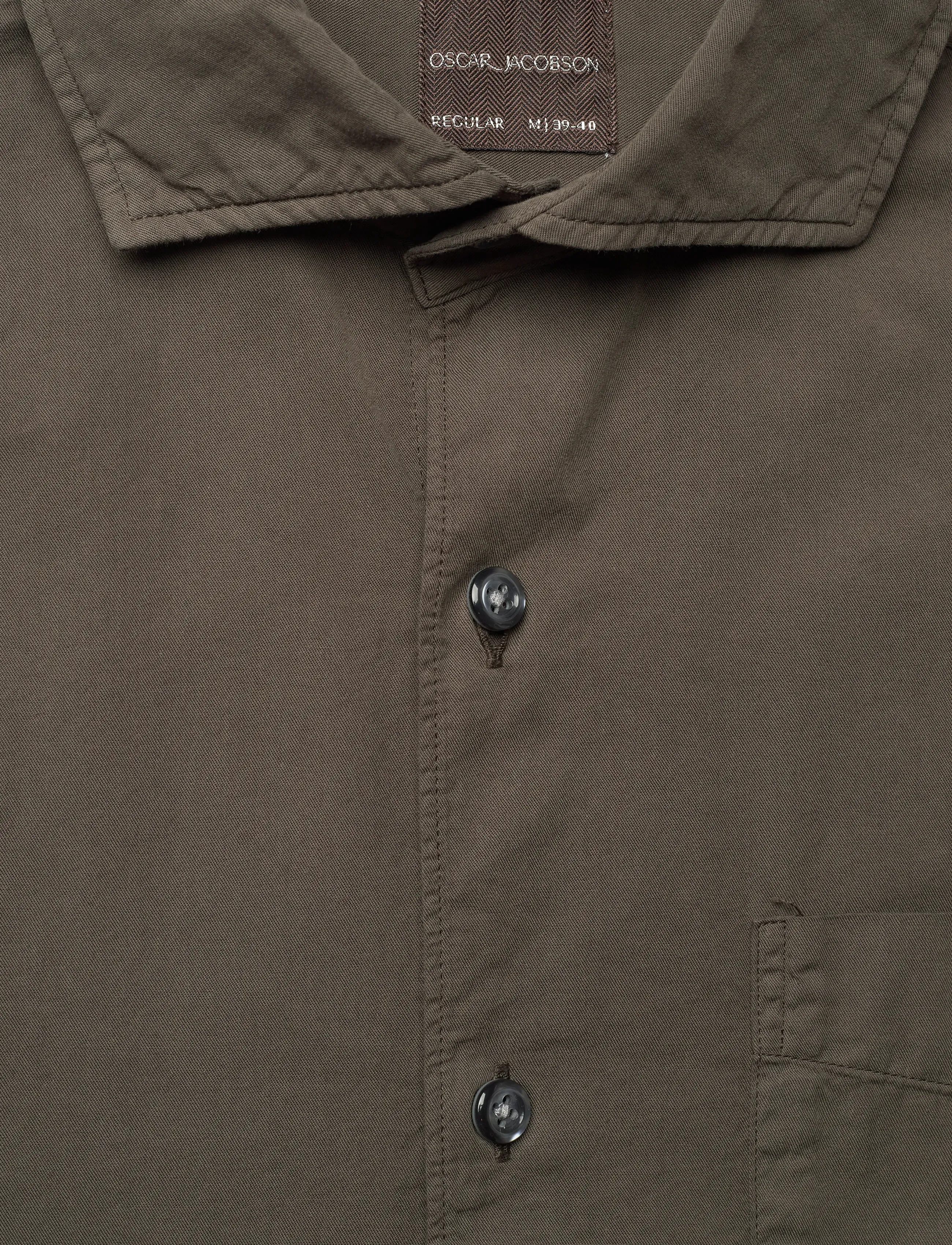 Oscar Jacobson - Reg Fit Wide Spread C GD Twill - basic-hemden - tree green - 2