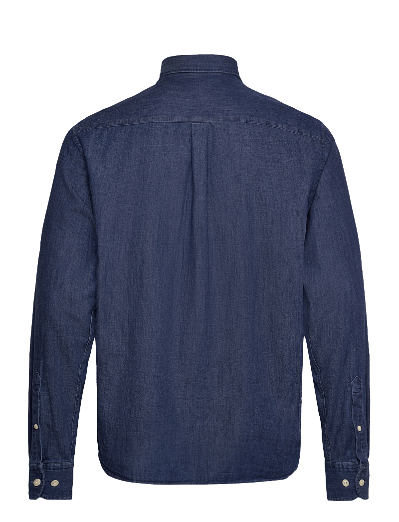 Oscar Jacobson - Reg Fit Wide Spread C Dark Indigo - basic-hemden - midnight blue - 1