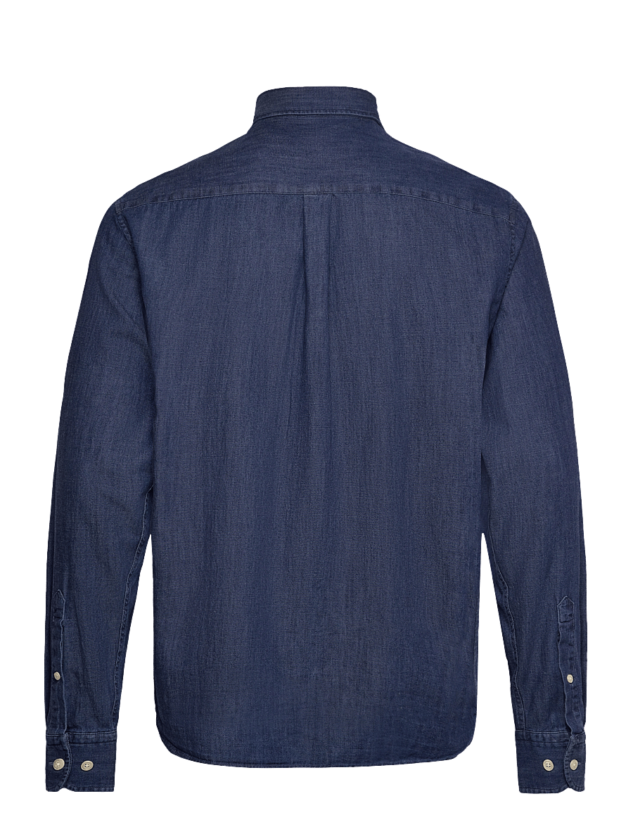 Oscar Jacobson - Reg Fit Wide Spread C Dark Indigo - bolir - midnight blue - 1