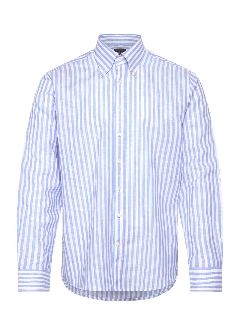 Oscar Jacobson - Reg Fit BD Wide Stripe Shirt - basic-hemden - caribbean blue - 0