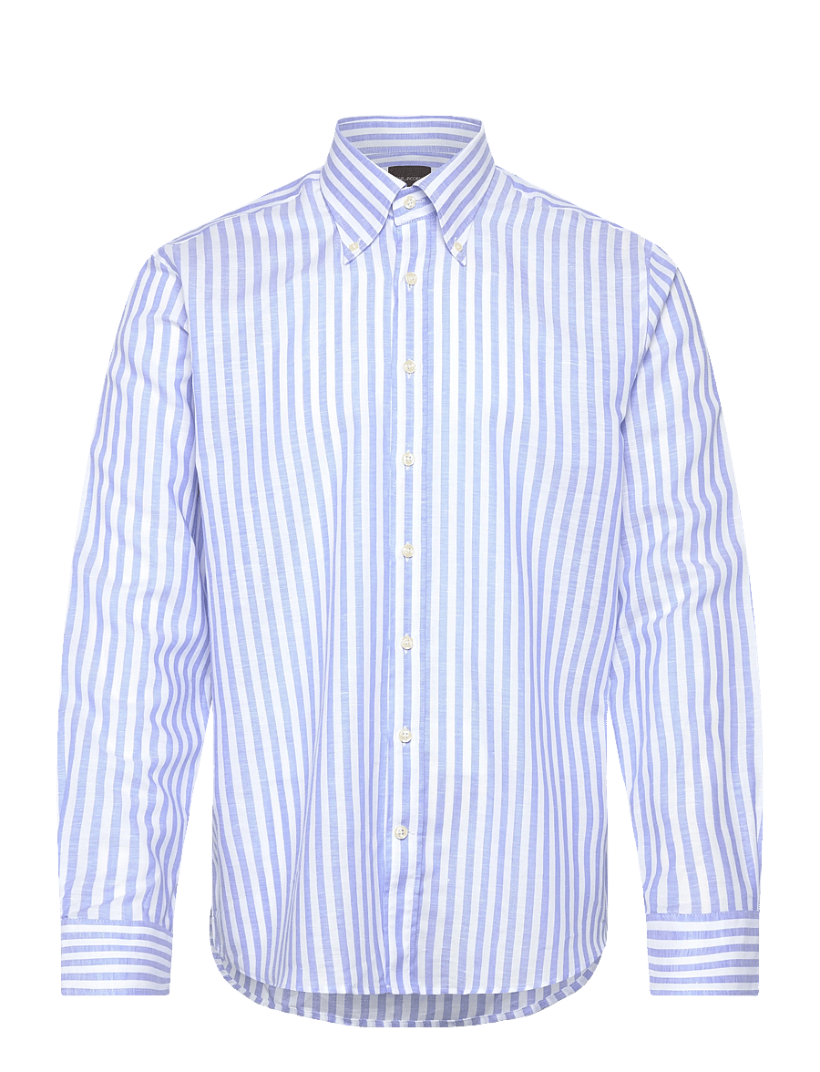 Oscar Jacobson - Reg Fit BD Wide Stripe Shirt - basic skjorter - caribbean blue - 1