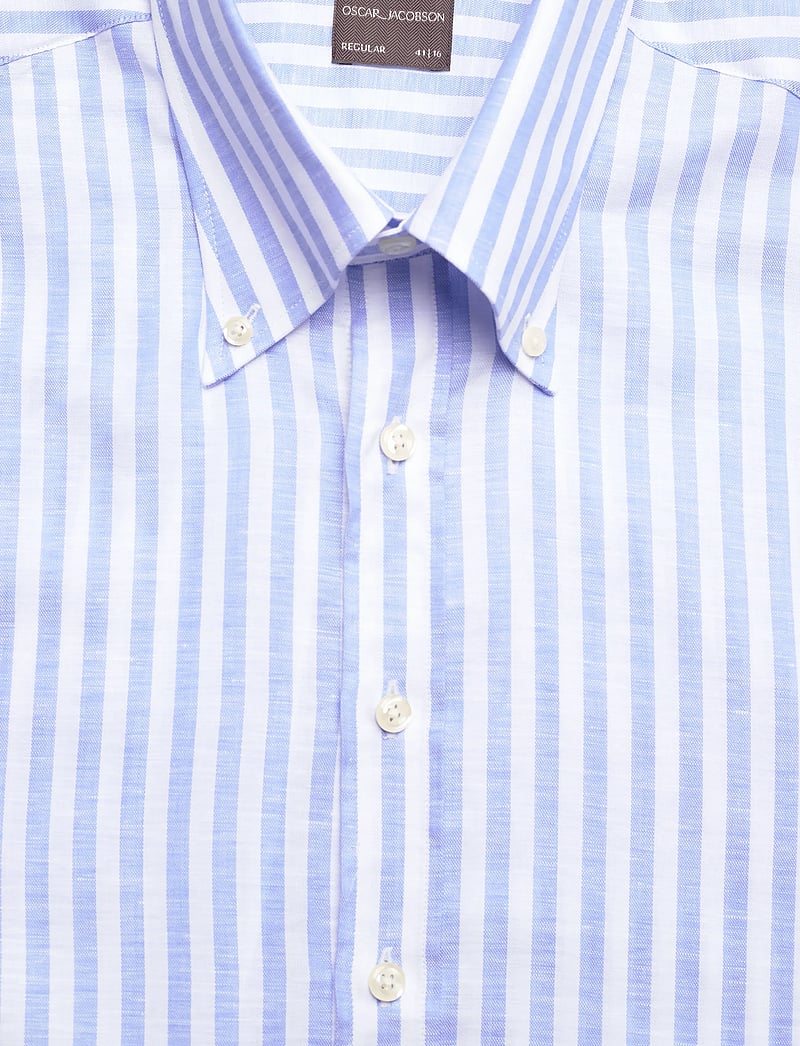 Oscar Jacobson - Reg Fit BD Wide Stripe Shirt - basic-hemden - caribbean blue - 2