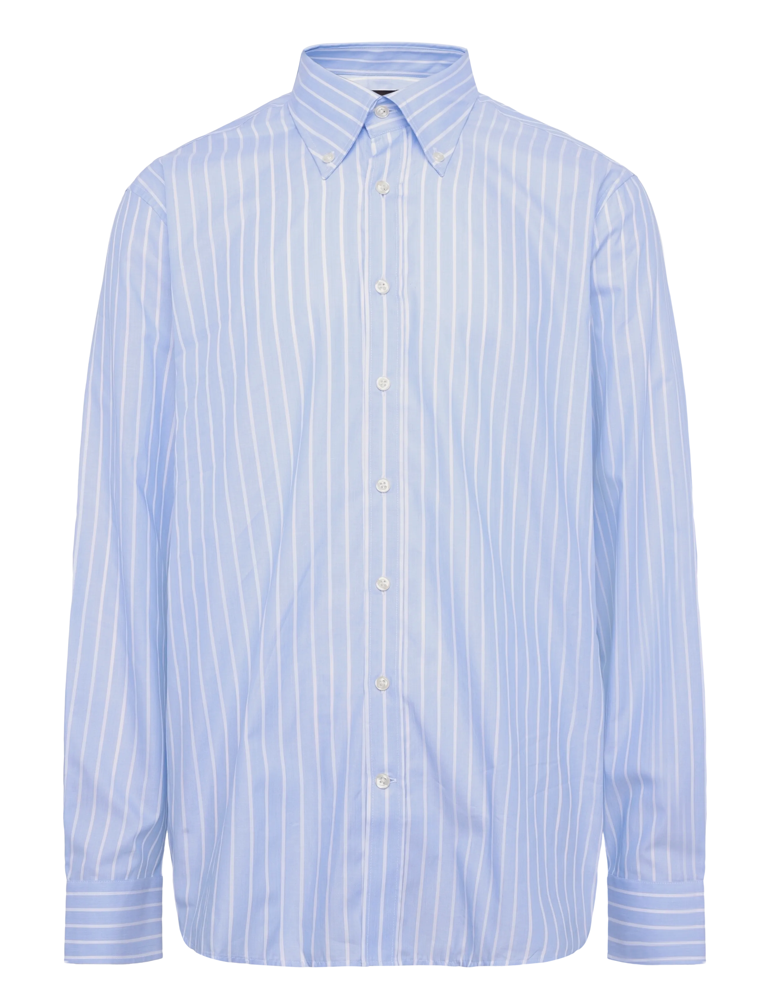 Oscar Jacobson - Reg Fit BD Royal Stripe Shirt - randiga skjortor - oxford blue - 1
