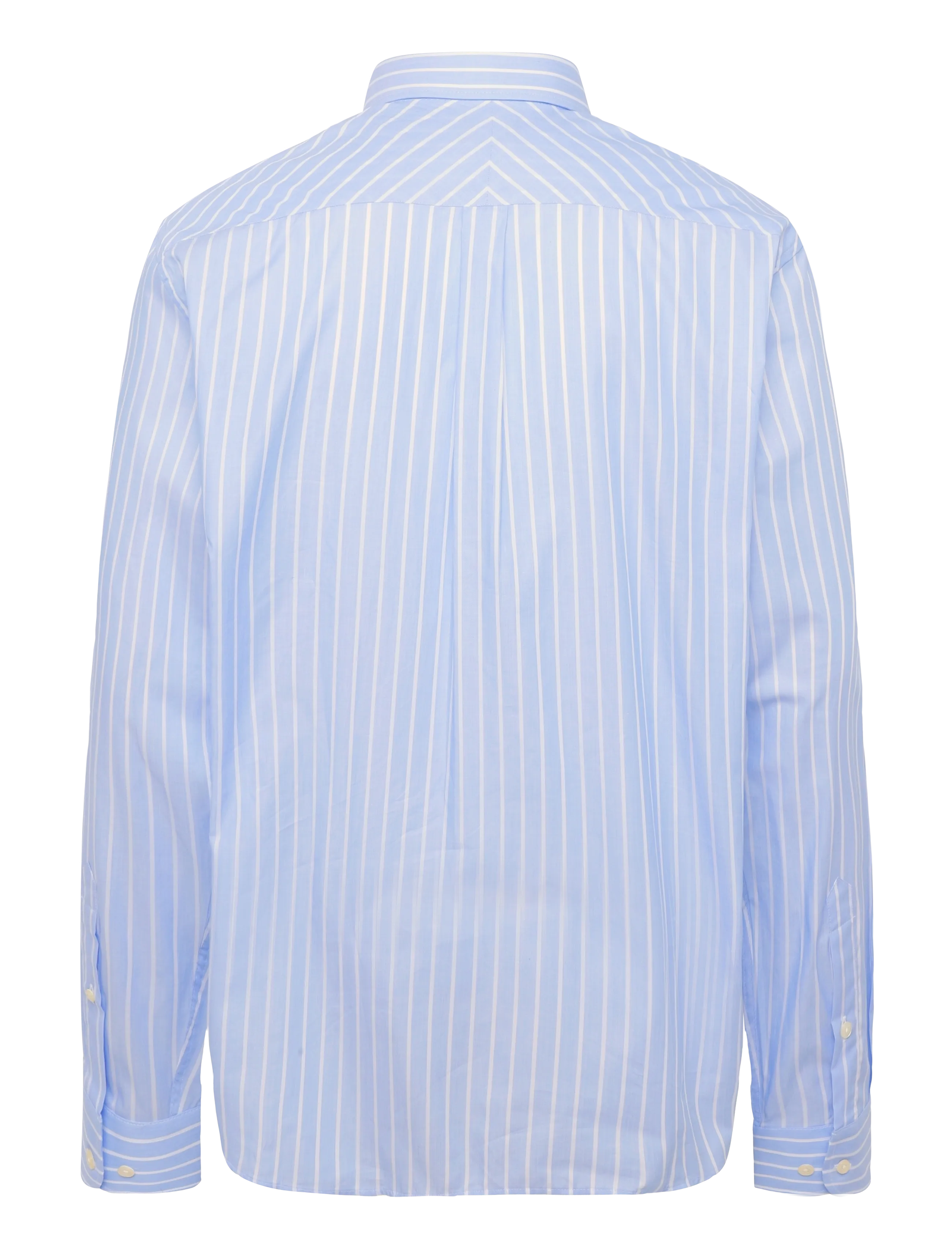 Oscar Jacobson - Reg Fit BD Royal Stripe Shirt - randiga skjortor - oxford blue - 2