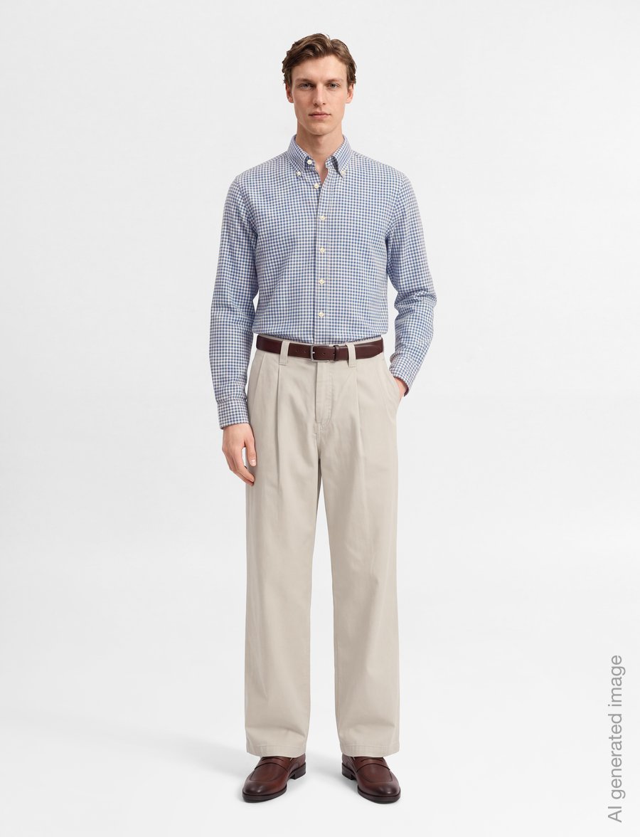 Oscar Jacobson - Reg Fit BD Checked Shirt - flannel shirts - country blue - 0