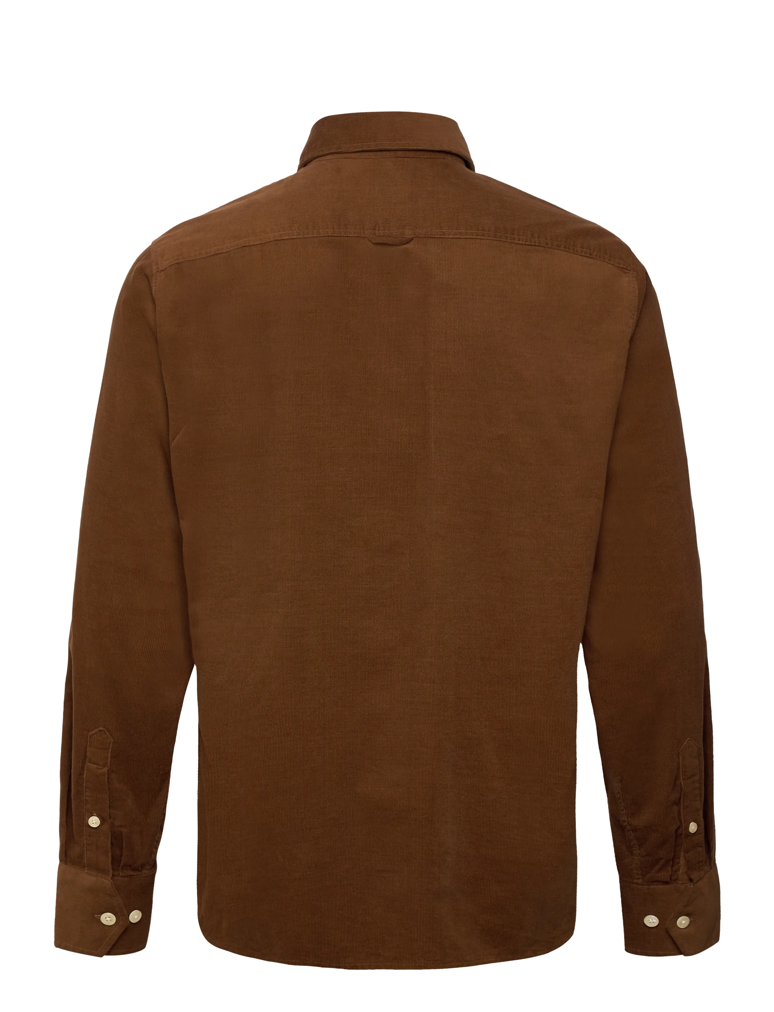 Oscar Jacobson - Straight Fit Spread Baby Cord - cordhemden - brown leaf - 1