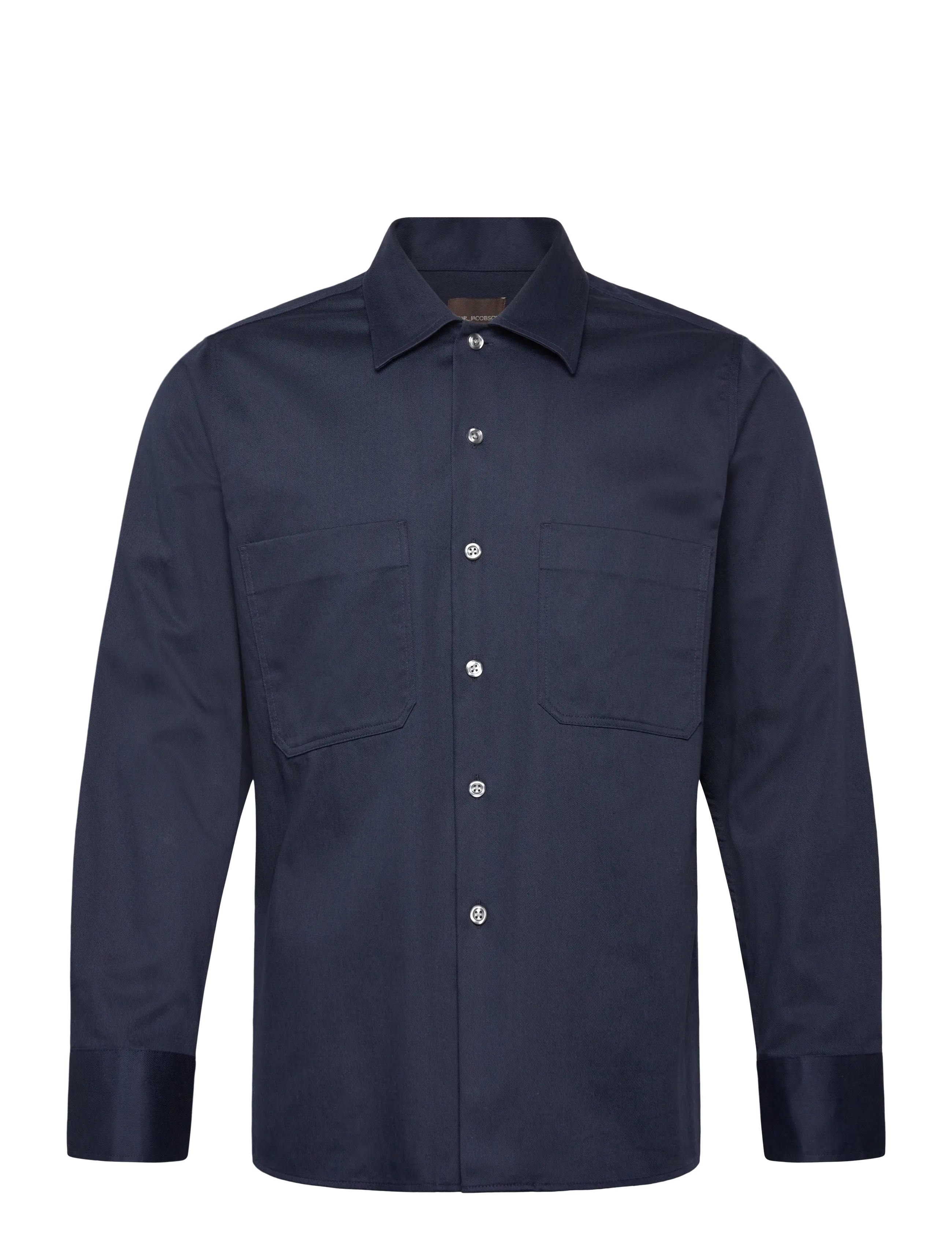 Oscar Jacobson Straight Fit Bowling Collar Shirt - Hemden - NAVY SEA / navy