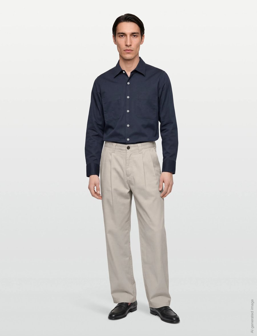 Oscar Jacobson - Straight Fit Bowling Collar Shirt - basic skjorter - navy sea - 0
