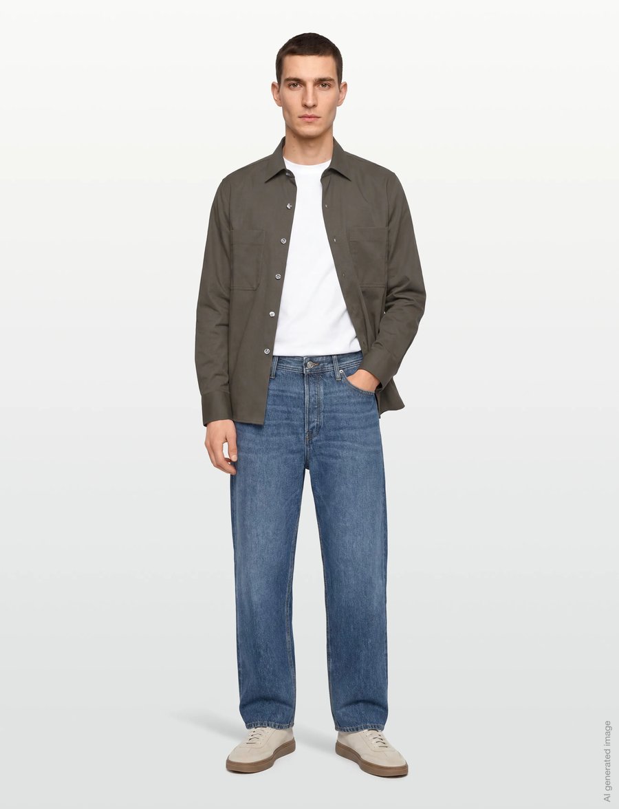 Oscar Jacobson - Straight Fit Bowling Collar Shirt - basic skjorter - nettle green - 0